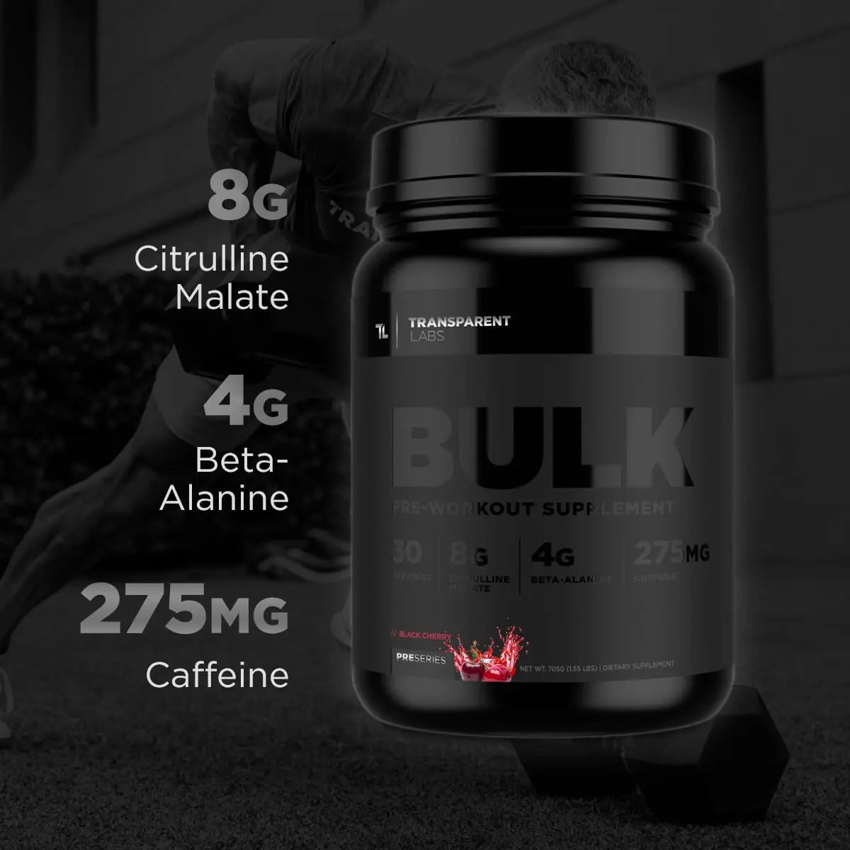 Transparent Labs Bulk Black - Sour Gummy - 30 Servings Transparent Labs Au supplements