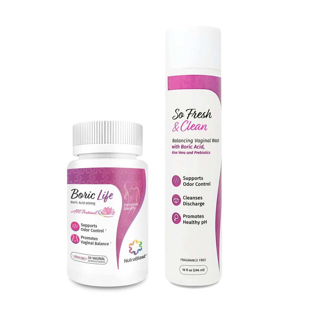 NutraBlast Boric Acid Vaginal Suppositories and So Fresh & Clean | Supports Odor Control NutraBlast Au supplements