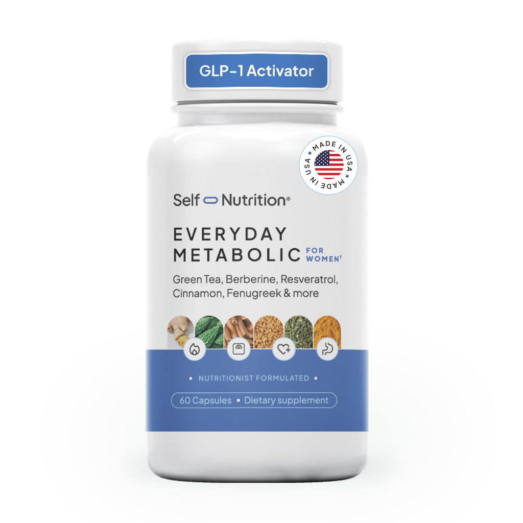 SELF NUTRITION Natural Supplement for Women – Third-Party Tested - Metabolism & Appetite Support with Berberine, Green Tea, Cinnamon & Resveratrol