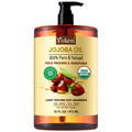 Yoken Pure Jojoba Oil Organic USDA Certified 16 fl oz, 100% Natural Jojoba Oil for Hair