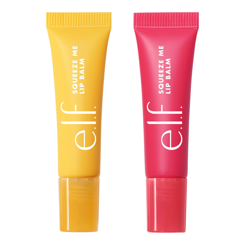 e.l.f. Squeeze Me More Lip Balm Duo, Moisturizing Balm For A Sheer Tint Of Color, Made With Hyaluronic Acid