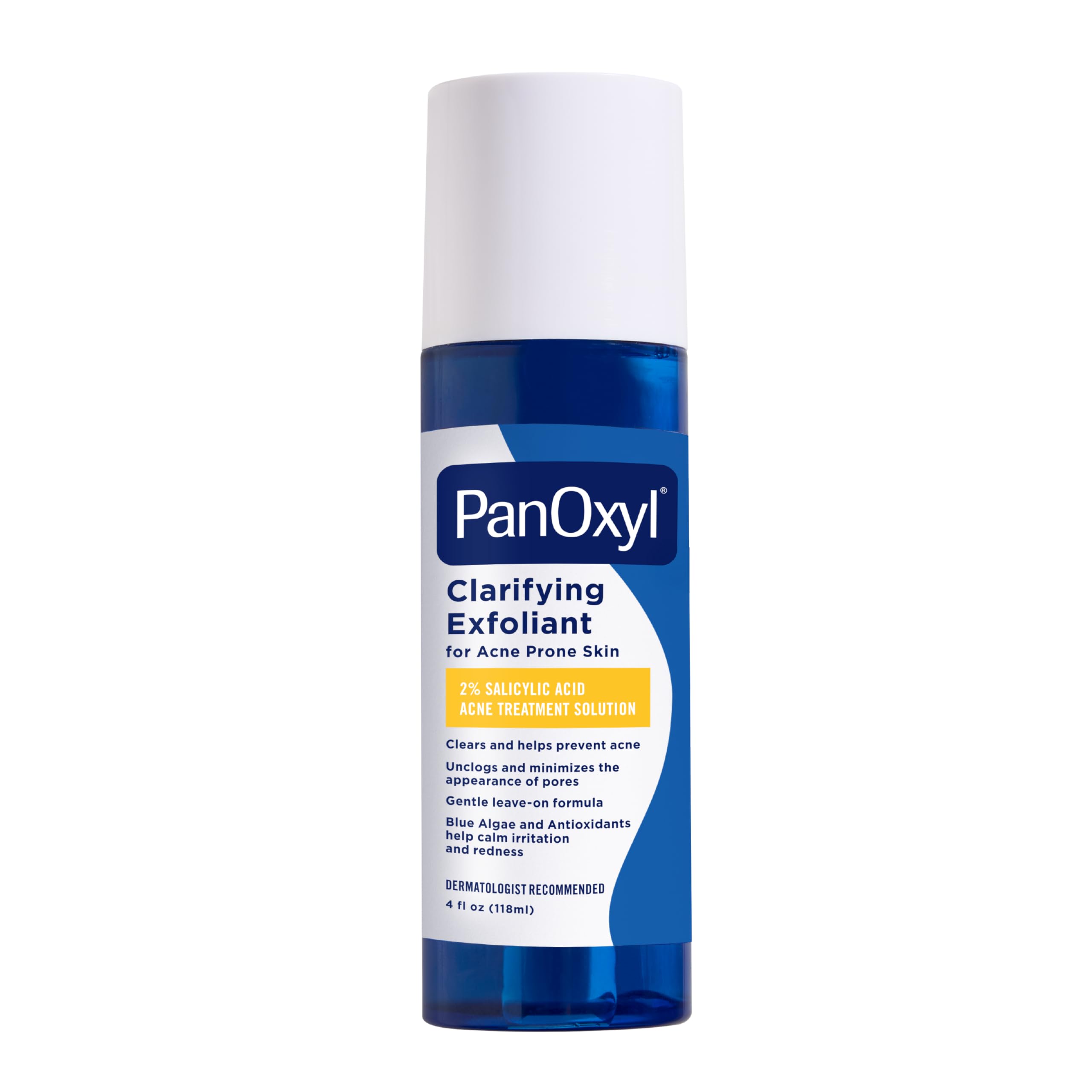 PanOxyl Clarifying Exfoliant with 2% Salicylic Acid, BHA Liquid Exfoliant for Face, Unclogs, Minimizes Appearance of Pores