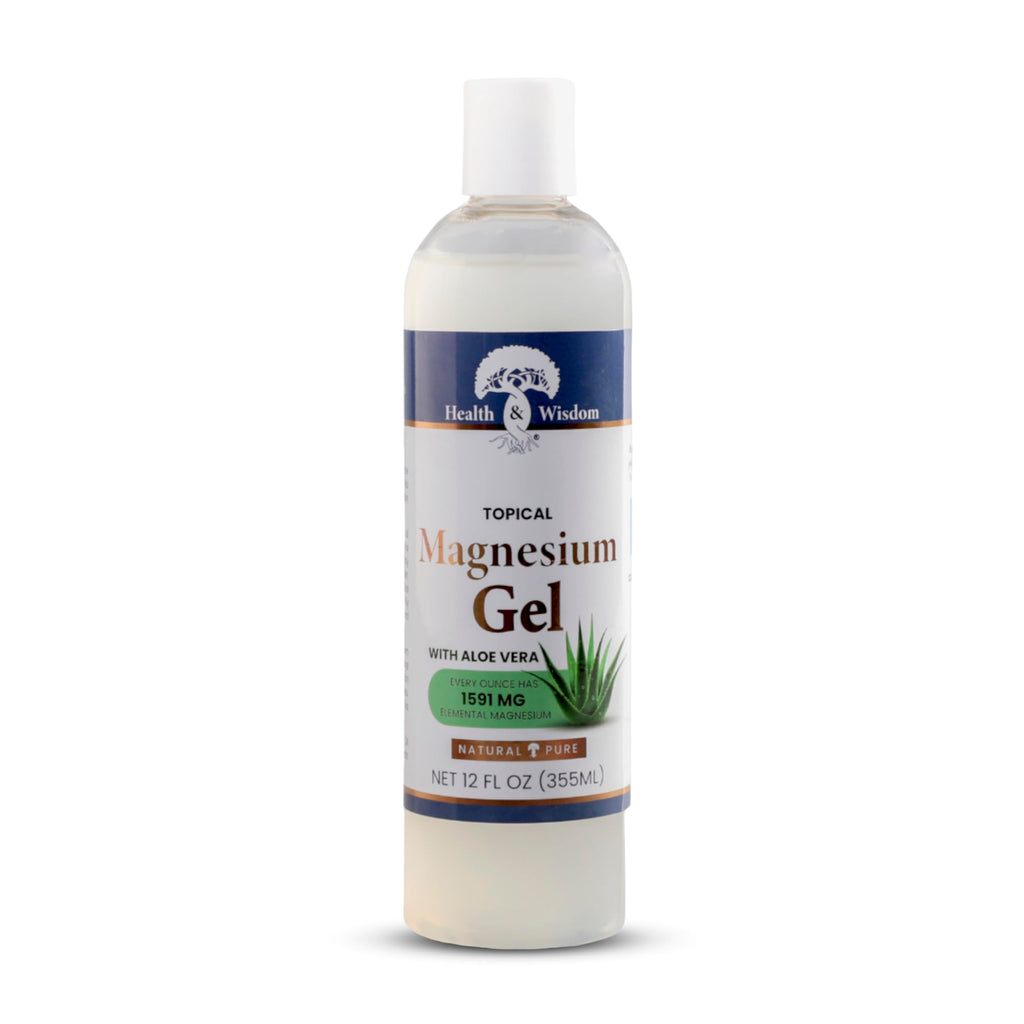 Health and Wisdom Pure Magnesium Gel with Seaweed Extract and Aloe Vera - Topical Muscle & Joint Relief- Natural and Pure Skin & Scalp Moisturizing - Enhanced Absorption - 12 Fl oz Health and Wisdom Au supplements