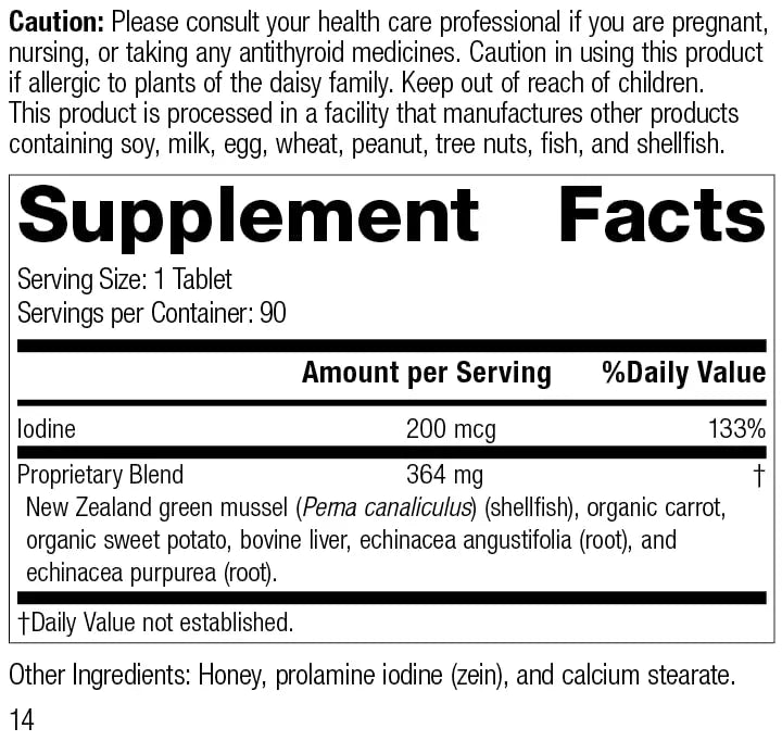 Standard Process Iodomere - Whole Food Metabolism and Thyroid Support with Echinacea Standard Process Inc. Au supplements