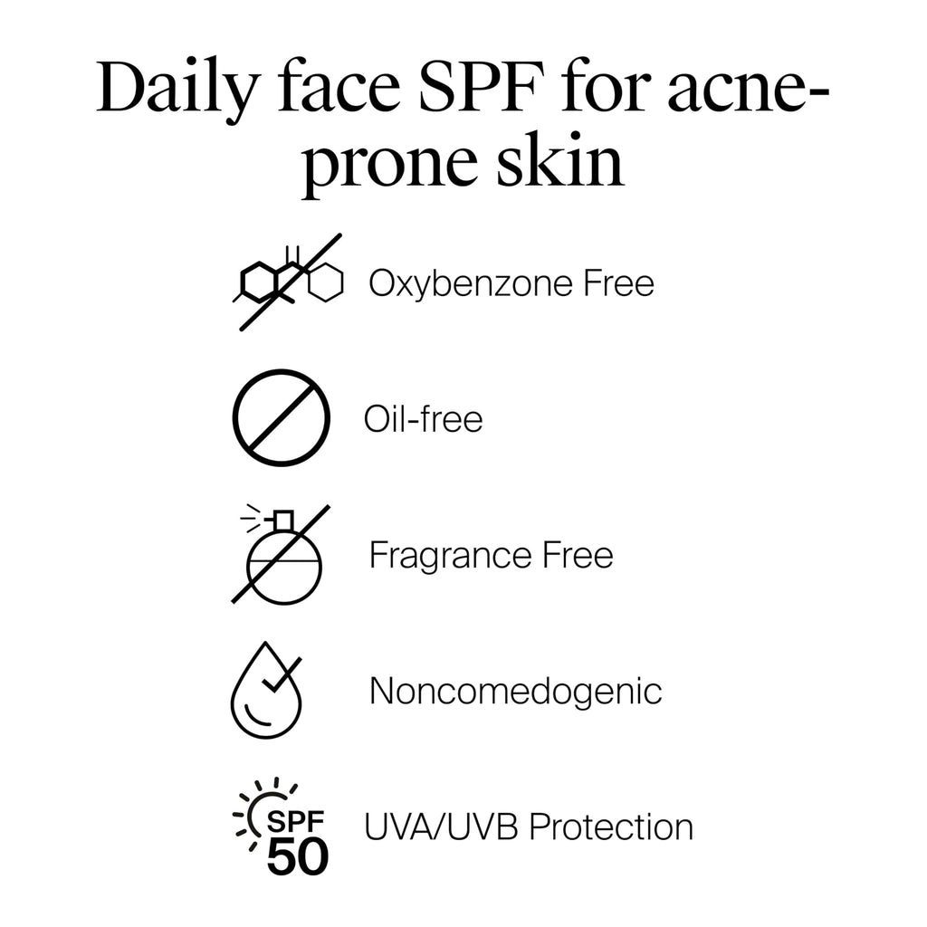 Neutrogena Clear Face Sunscreen Lotion for Acne-Prone Skin, Broad Spectrum SPF 50, Sunscreen for Face & Oily Skin