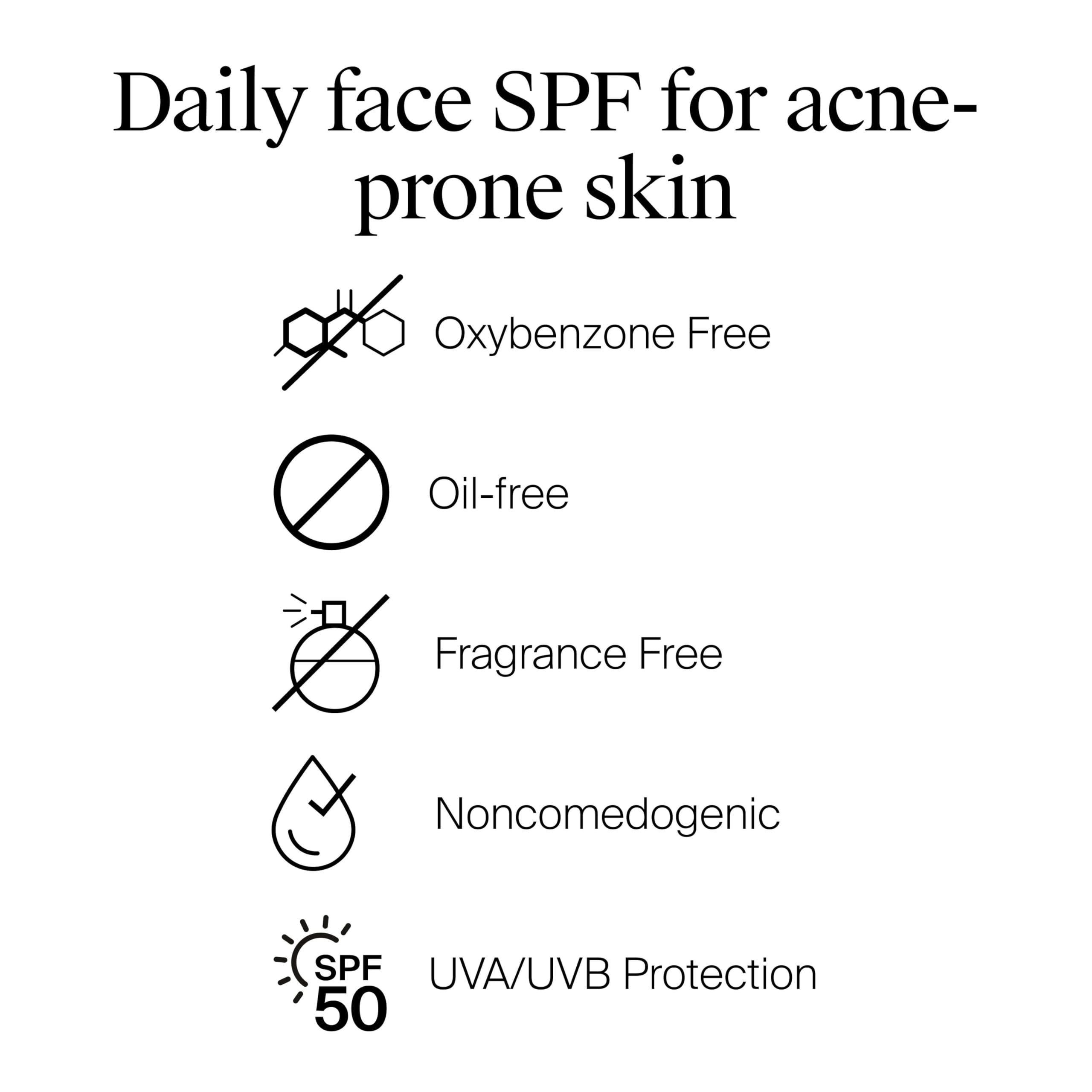 Neutrogena Clear Face Sunscreen Lotion for Acne-Prone Skin, Broad Spectrum SPF 50, Sunscreen for Face & Oily Skin