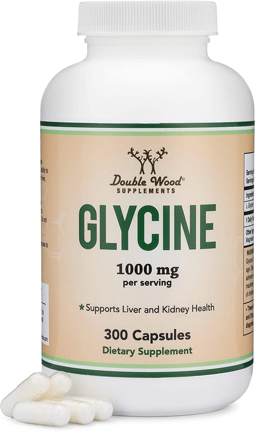 Glycine Supplement - 1,000mg Glycine Powder per Serving (300 Capsules) The Relaxing Amino Acid (Glicina) (Third Party Tested, Gluten Free, Non-GMO) by Double Wood Double Wood Supplements Au supplements