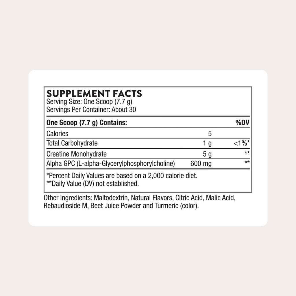 THORNE - Creatine + Alpha GPC - Micronized Creatine Monohydrate Powder - Support for Muscles & Cognitive Function* - for Women & Men - Watermelon Lemonade