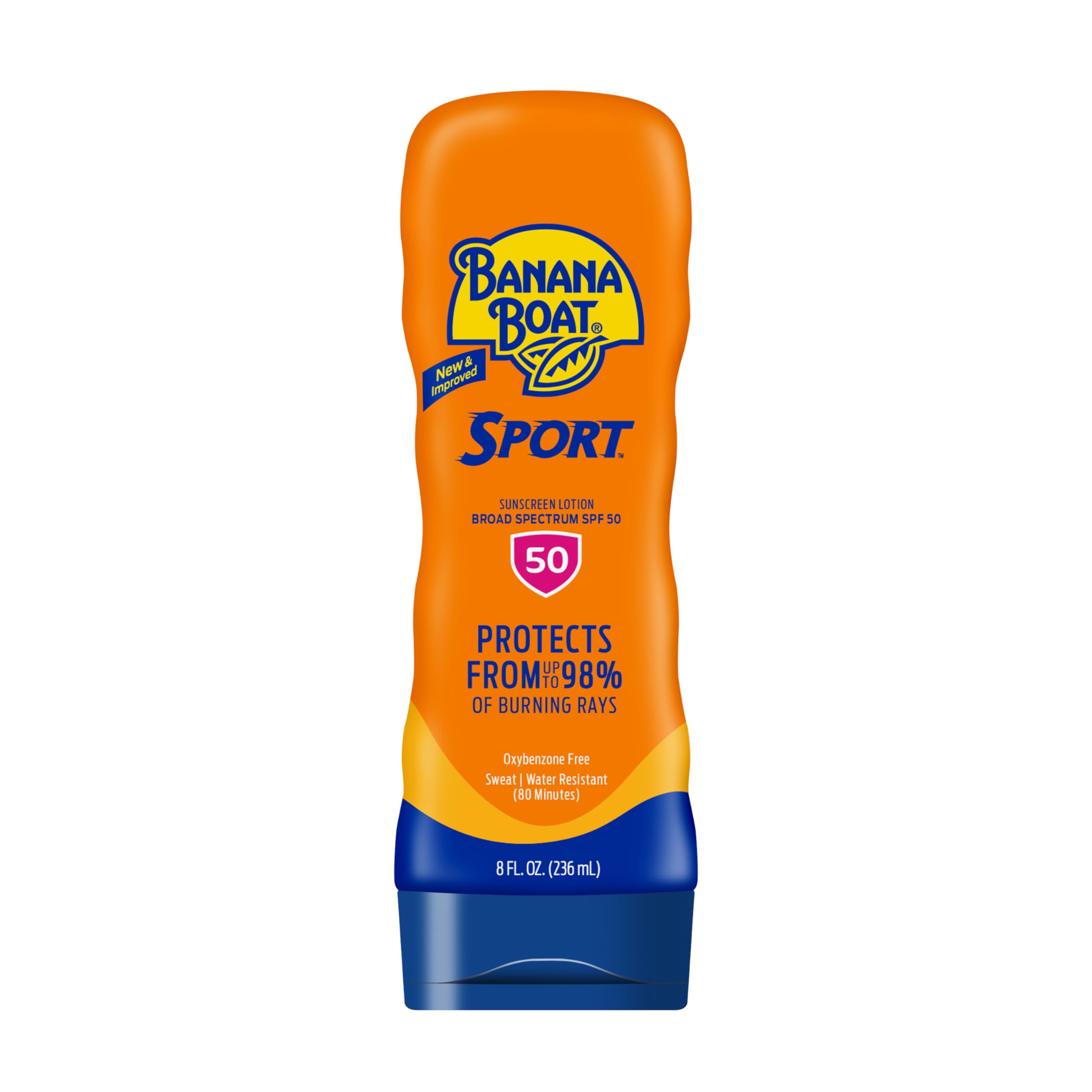 Banana Boat Sport Ultra SPF 50 Sunscreen Lotion, 8oz | Banana Boat Sunscreen SPF 50 Lotion, Oxybenzone Free