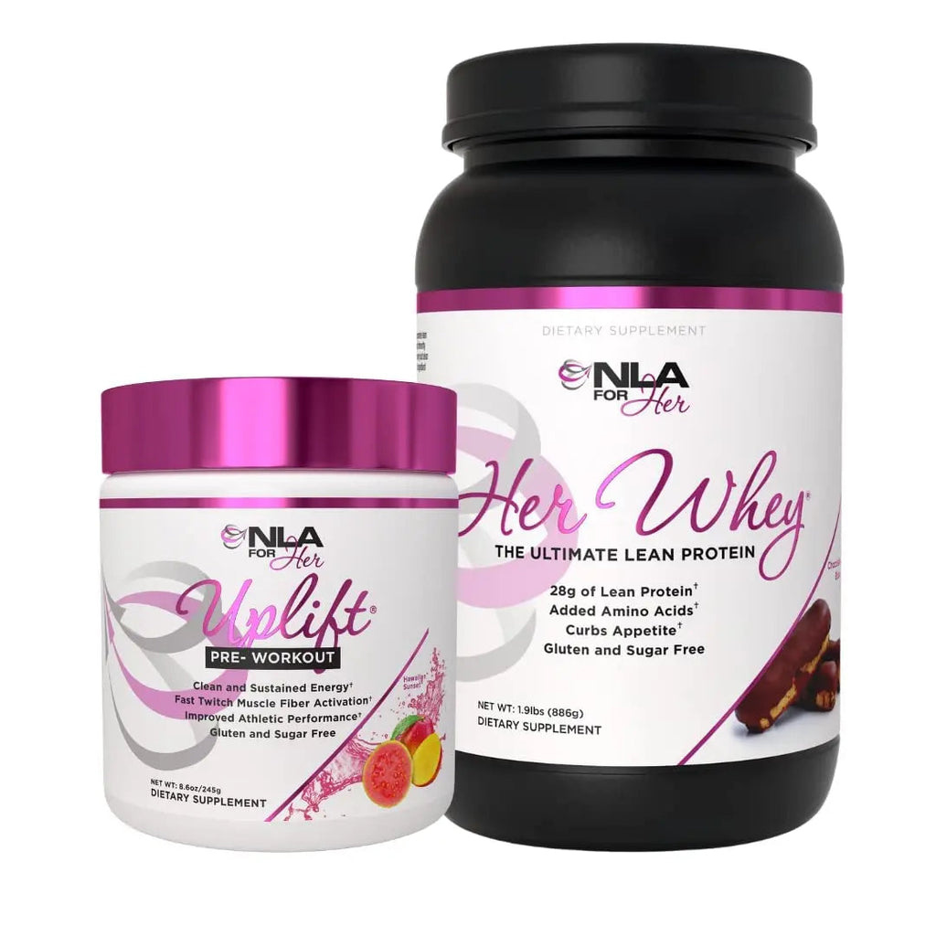 NLA for Her Pre/Post Workout Stack (Includes Her Whey Chocolate Éclair and Uplift Pre NLA for Her Au supplements