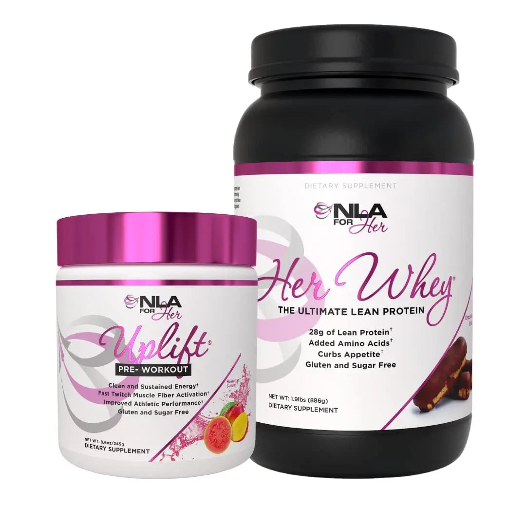 NLA for Her Pre/Post Workout Stack (Includes Her Whey Chocolate Éclair and Uplift Pre NLA for Her Au supplements