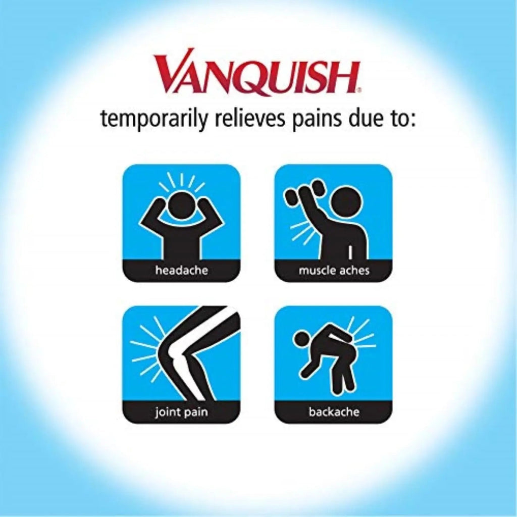 Vanquish Headache Relief, Acetaminophen, Aspirin, Caffeine, 100 Caplets, Packaging May Vary Vanquish Au supplements