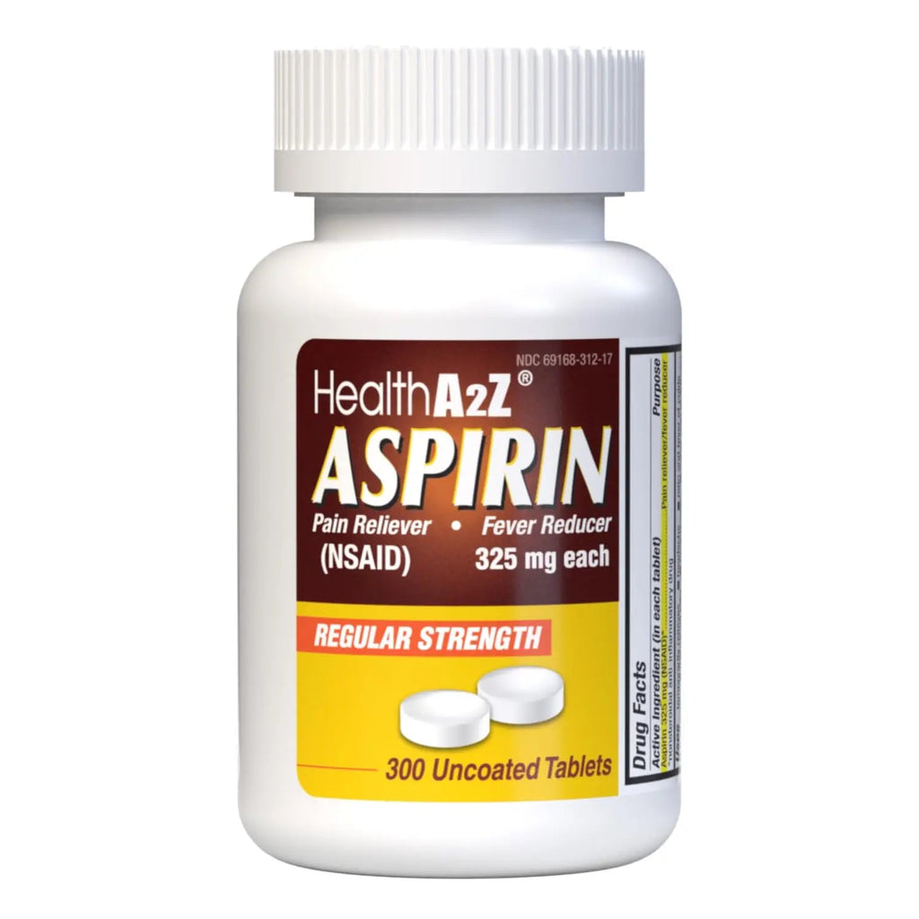 HealthA2Z® Aspirin 325mg | Uncoated Tablets |Original Strength | Pain Reliver | Fever Reducer | Compare to Bayer® Active Ingredients… (300 Counts) HealthA2Z Au supplements