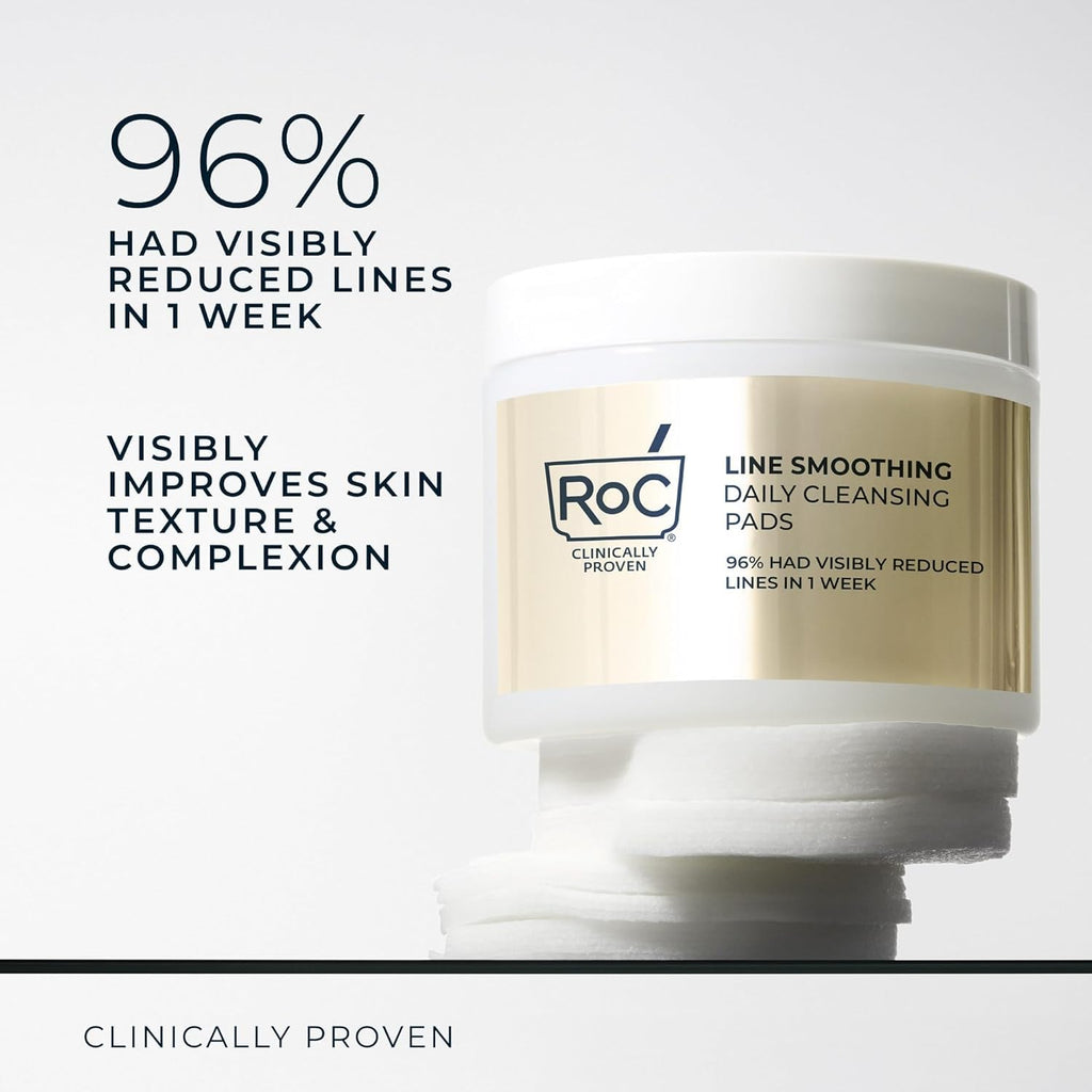 RoC Resurfacing Disks, Hypoallergenic Exfoliating Makeup Remover Pads for Wrinkles and Skin Tone, Hypo-Allergenic Skin Care