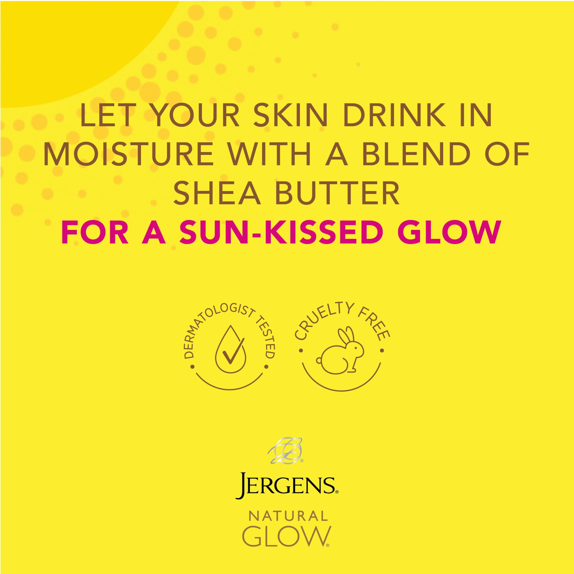 Jergens Natural Glow In Shower Lotion, Self Tanner for Medium to Deep Skin Tone, Sunless Tanning Wet Skin Lotion for Gradual