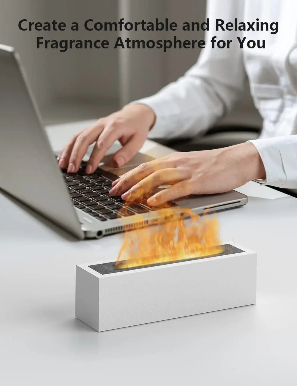 Shiawase Oil Diffuser, 200ml Flame Essential Oil Diffuser/Humidifier, Bedrock Fire Air Scent Diffuser Shiawase Au supplements
