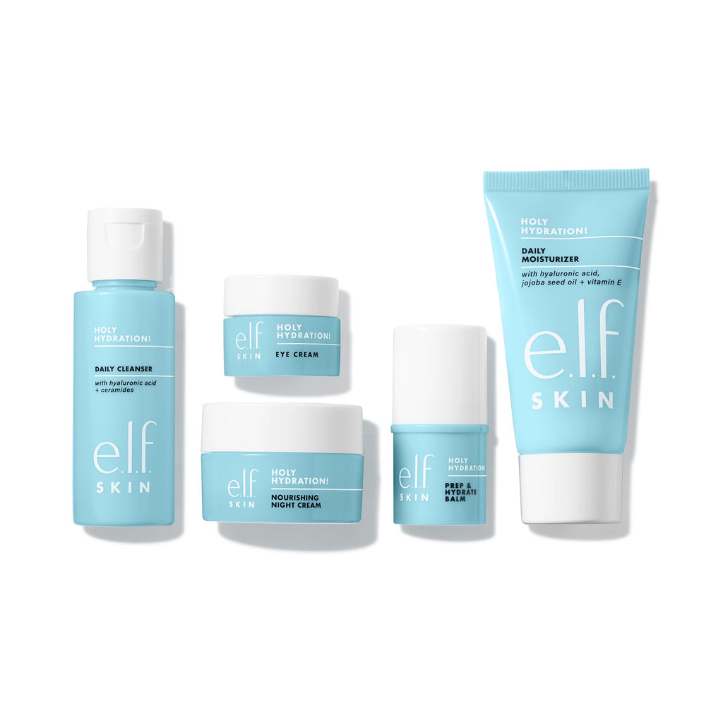 e.l.f. SKIN Holy Hydration! Jet Set Hydration Kit, Travel Friendly Hydrating Skincare Set,