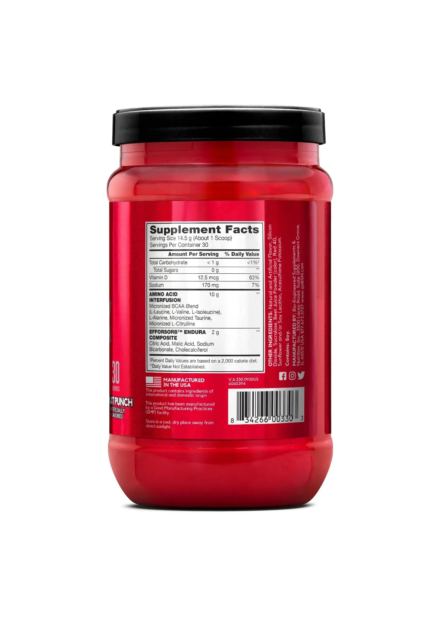 BSN Amino X Muscle Recovery & Endurance Powder with BCAAs, Intra Workout Support, 10 Grams of Amino Acids, Keto Friendly, Caffeine Free, Flavor: Fruit Punch, 30 servings (Packaging May Vary) BSN Au supplements