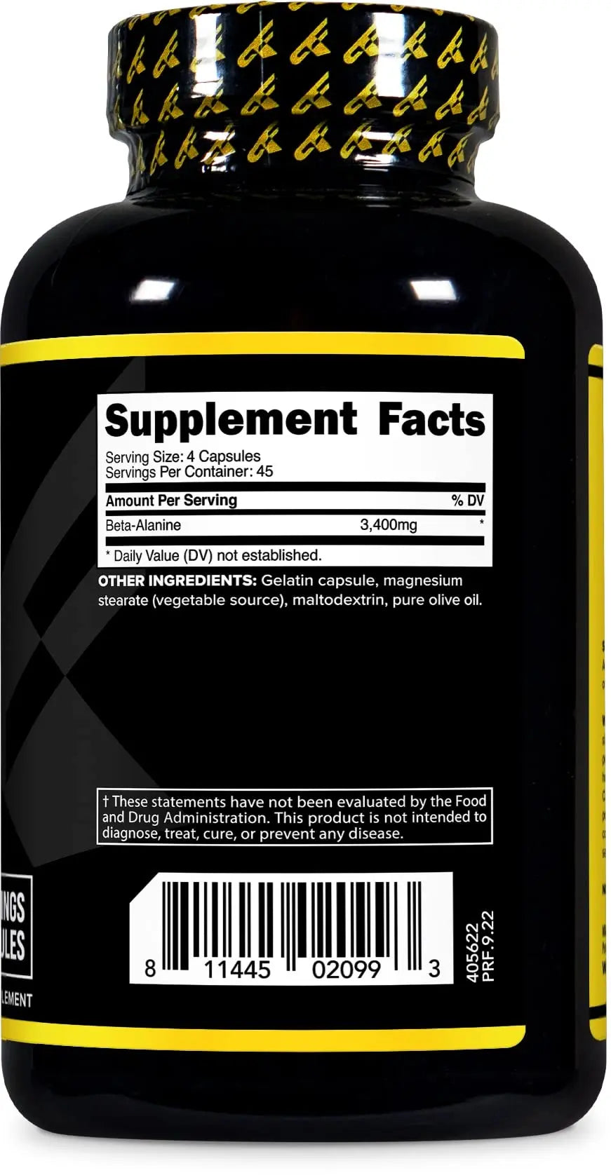 Primaforce Beta Alanine Capsules 3,400mg, 180 Capsules (45 Servings) - Potent Beta Primaforce Au supplements