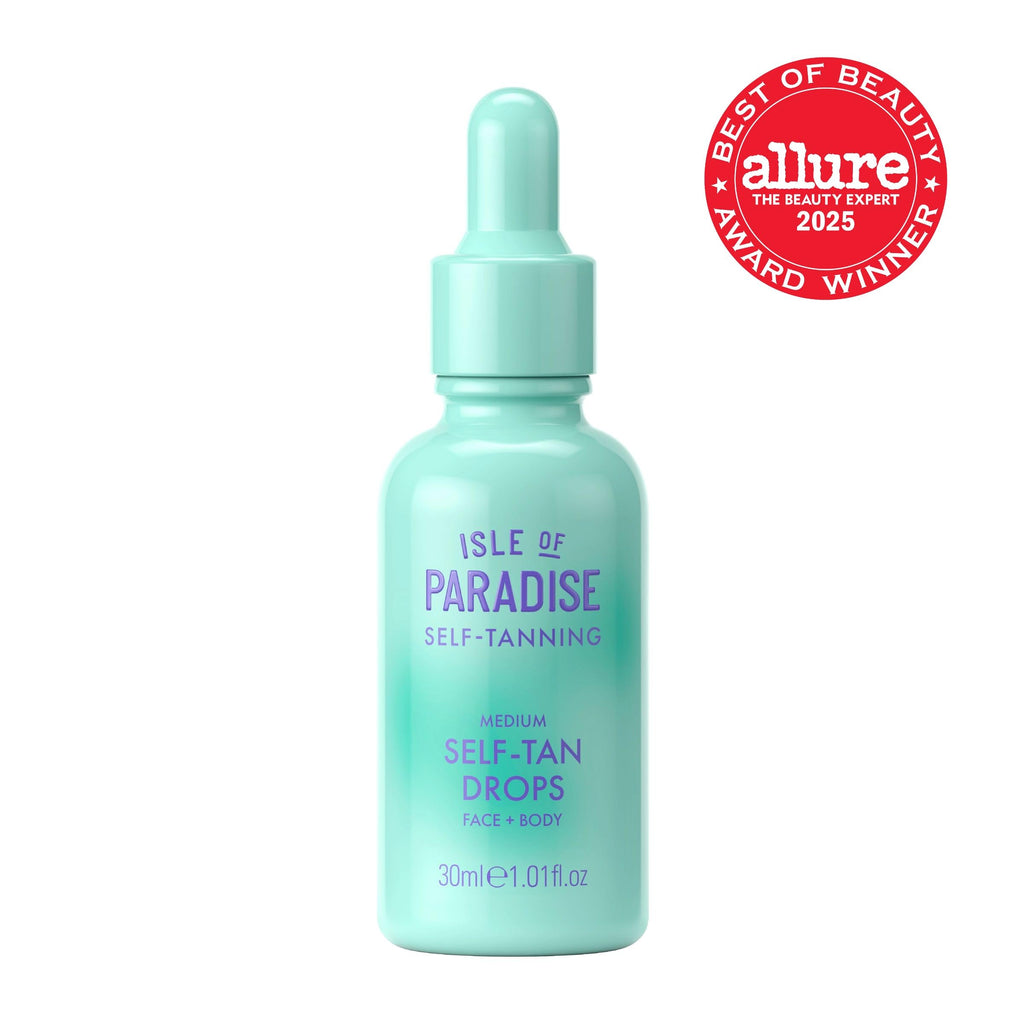 Isle of Paradise Self Tanning Face & Body Drops- Medium, Self Tanner Drops for a Natural Bronze, Long-lasting Tan