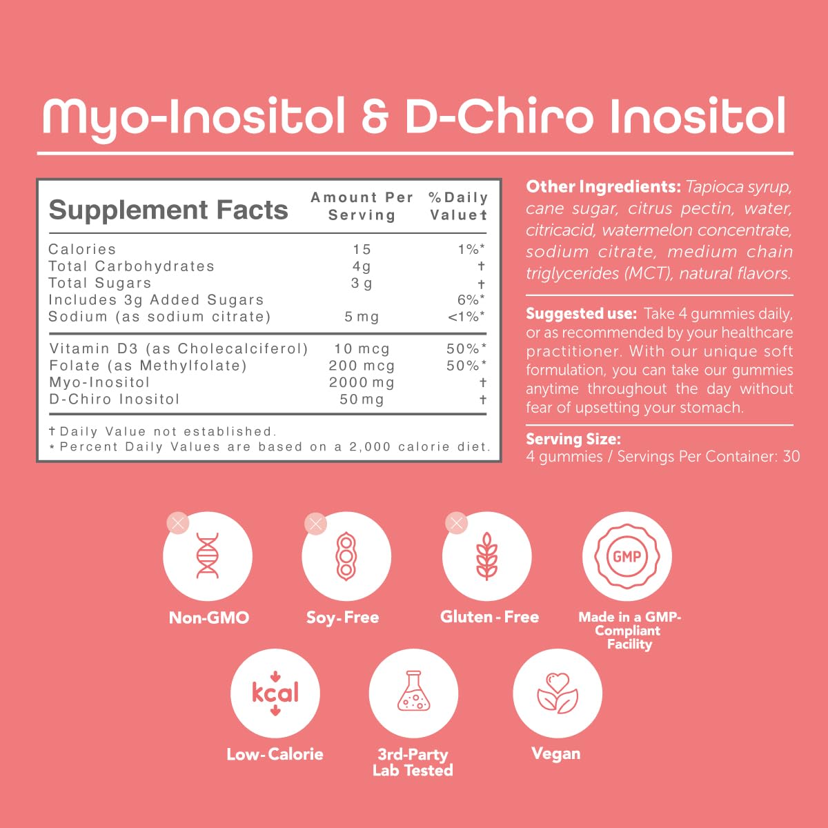 kindnature Myo-Inositol & D-Chiro Inositol Gummies for Women – 2000mg + 50mg, Ideal 40:1 Ratio – with Vitamin D & Folate – Hormone Balance Support – Vegan, Watermelon Flavor (120 Gummies) kindnature Au supplements