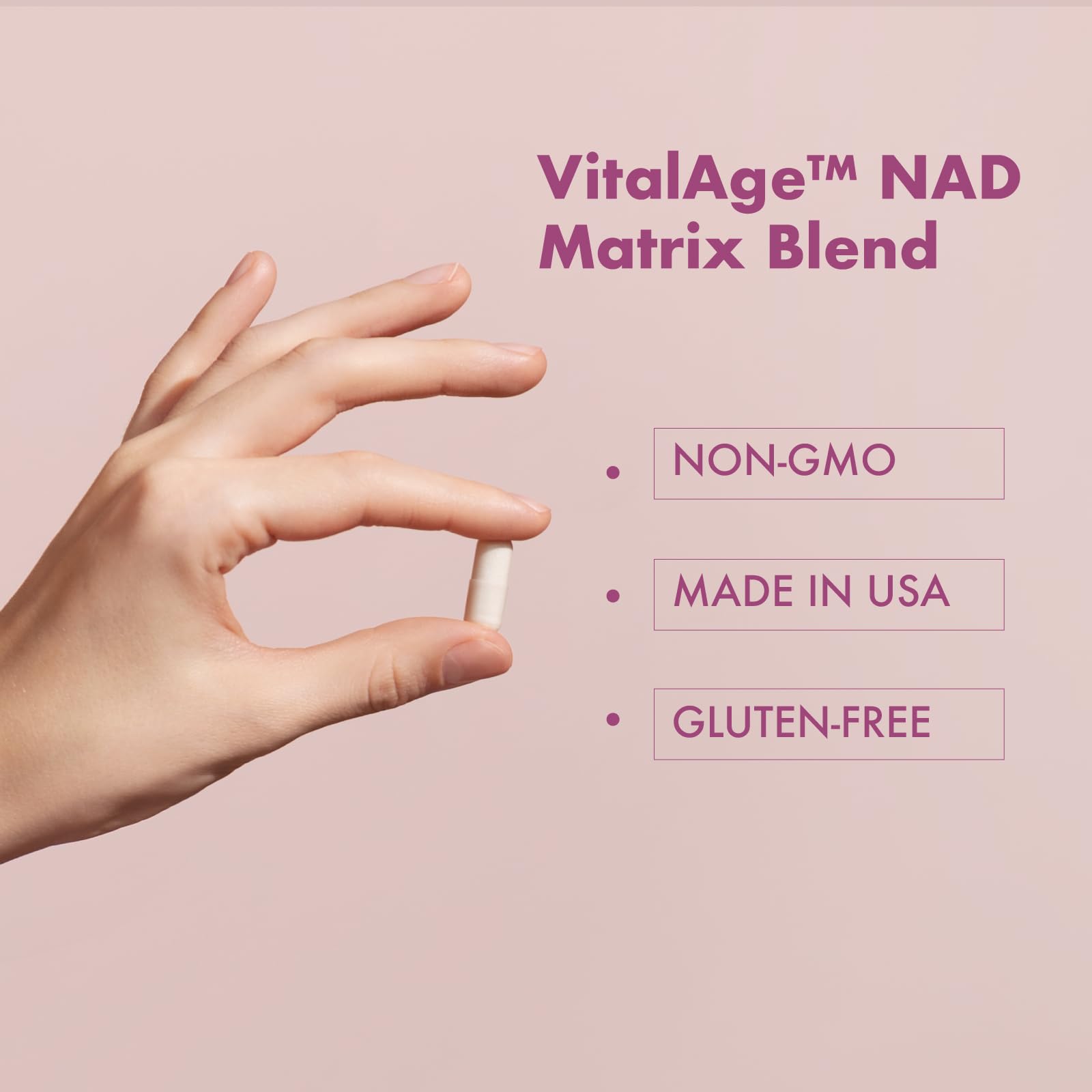 VHC NAD+ Supplement, NMN Alternative Liposomes with CoQ10, Trans-Resveratrol for Women & Men,Support Energy, Anti-Aging,Focus,90 Capsules VHC Au supplements