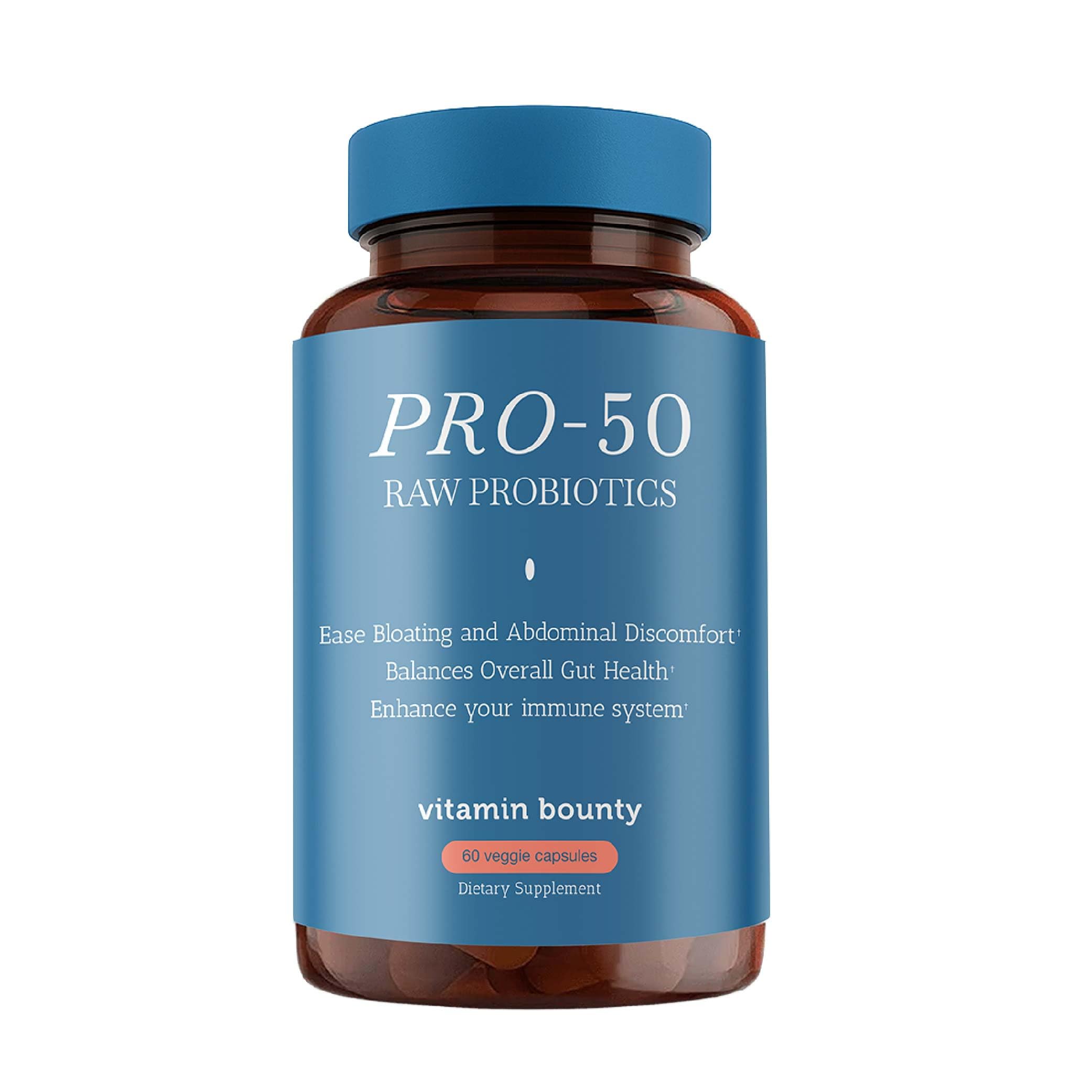 Vitamin Bounty Pro-50 Probiotics 50 Billion CFU for Women & Men - 13 Multi Strain Probiotic + Prebiotic - Digestive Health Supplements for Gut Health Support - Delayed Release Capsules for Men & Women Vitamin Bounty Au supplements