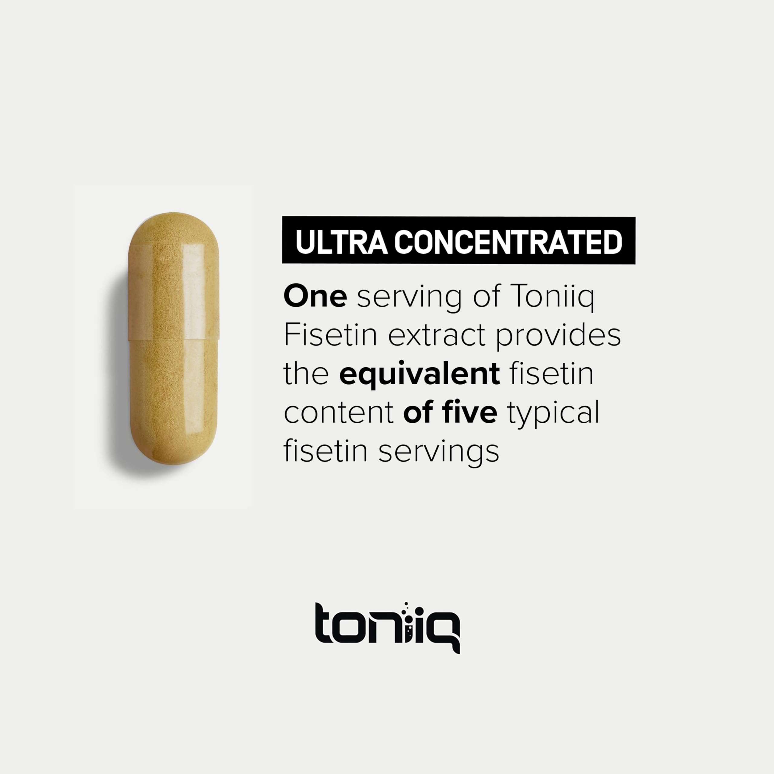 Toniiq Ultra High Purity Fisetin 500mg - 98%+ Higly Purified & Bioavailable Fisetin Supplement with MCT Oil for Absorption - Third-Party Tested Senolytic Supplements for Aging Support - 60 Capsules Toniiq Au supplements
