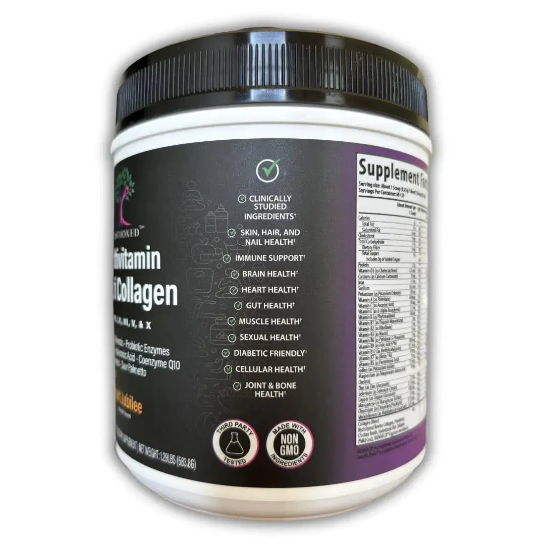 Antioxed Multi Collagen Multivitamin for Women+Men, Keto, Skin, Joint, Cognitive, Heart, Sensual, & Immune Health, Hydrolyzed Peptides, Antioxidants, Probiotics Antioxed Au supplements