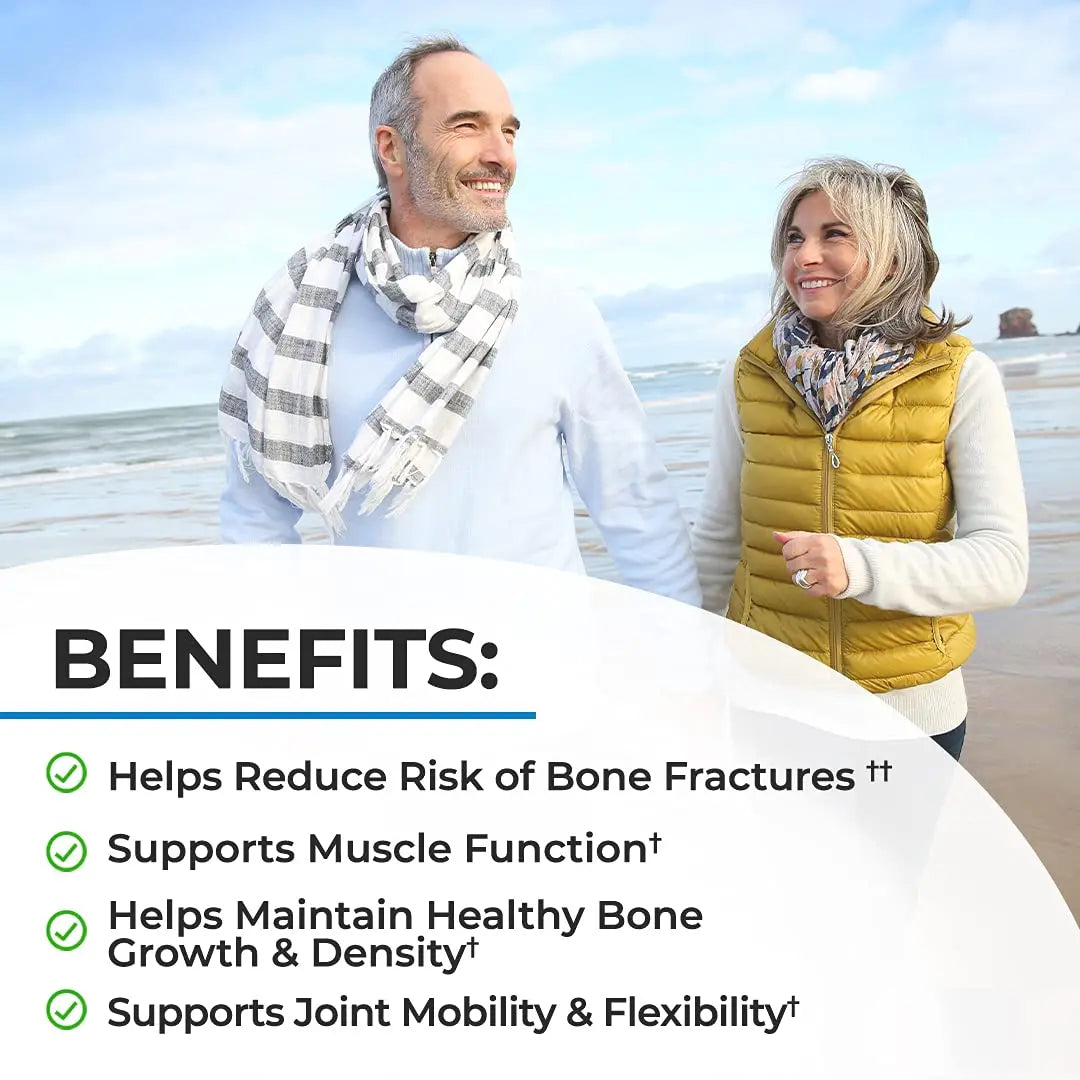 Bone Strength Supplement with Calcium + D3, K2 & Magnesium - Highly Absorbable BioSchwartz Au supplements