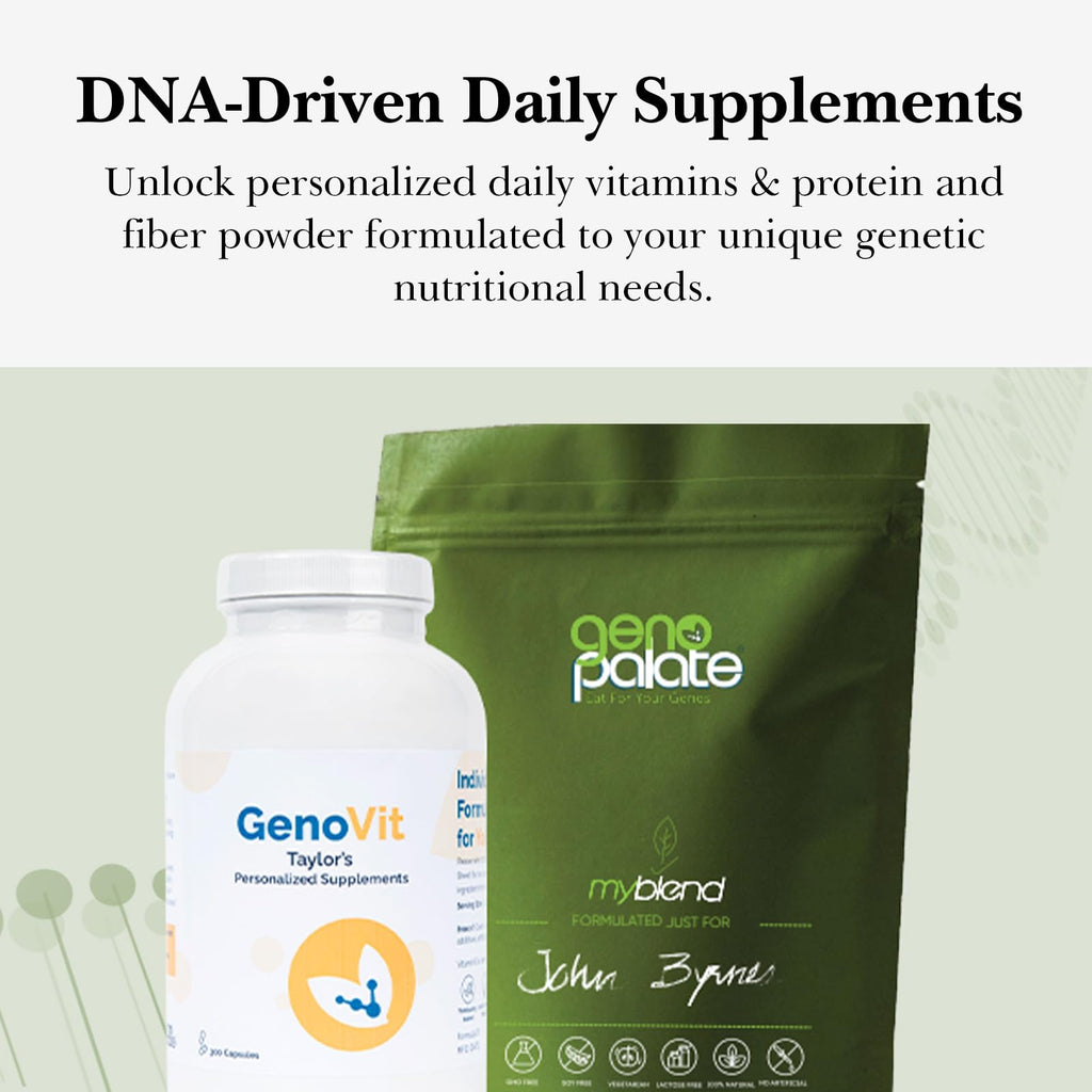 GenoPalate Nutrition DNA Test Kit | 100+ Optimal Foods & Tailored Diet | Genetic Health Report & Personalized Wellness | Macro & Micronutrient Recommendations | Stress & Eating Insights GenoPalate Au supplements