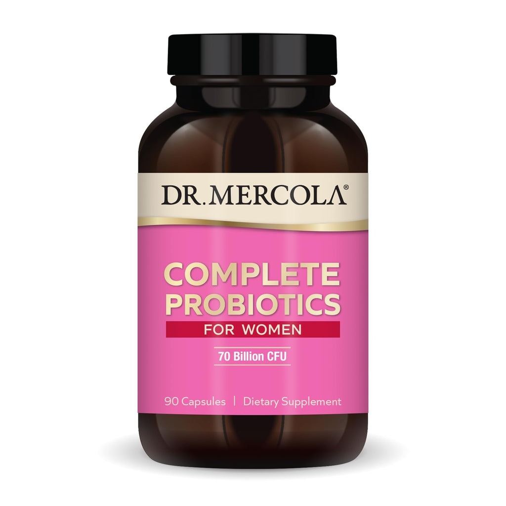 Dr. Mercola Complete Probiotics for Women - Supports Gut, Vaginal & Immune Health - Contains Lactobacillus Strains - Non-GMO, Gluten-Free & Soy-Free - 90 Capsules (90 Servings) Dr. Mercola Au supplements