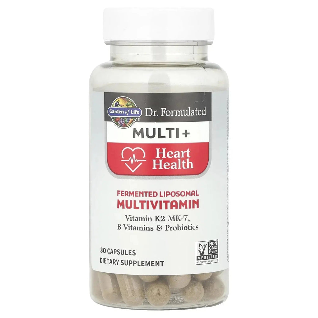 Garden of Life Dr. Formulated Multi+ Heart Health - Fermented Liposomal Multivitamin + Vitamin K2 MK-7, B Vitamins & Probiotics Garden of Life Au supplements