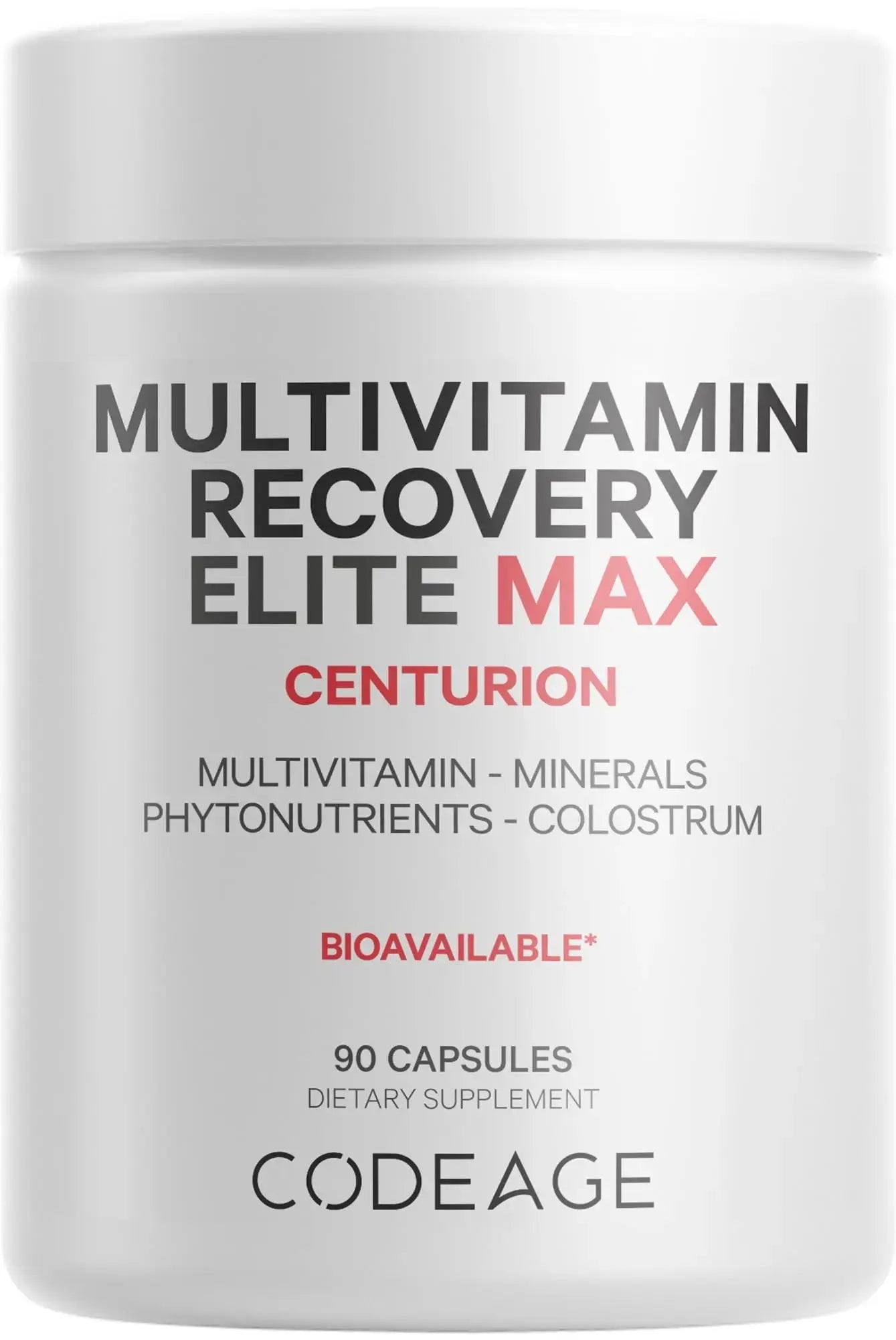 Codeage Multivitamin Recovery Elite Max Supplement - Vitamins A, C, D, E, B-Complex, Essential Minerals, Antioxidants, Colostrum Codeage Au supplements