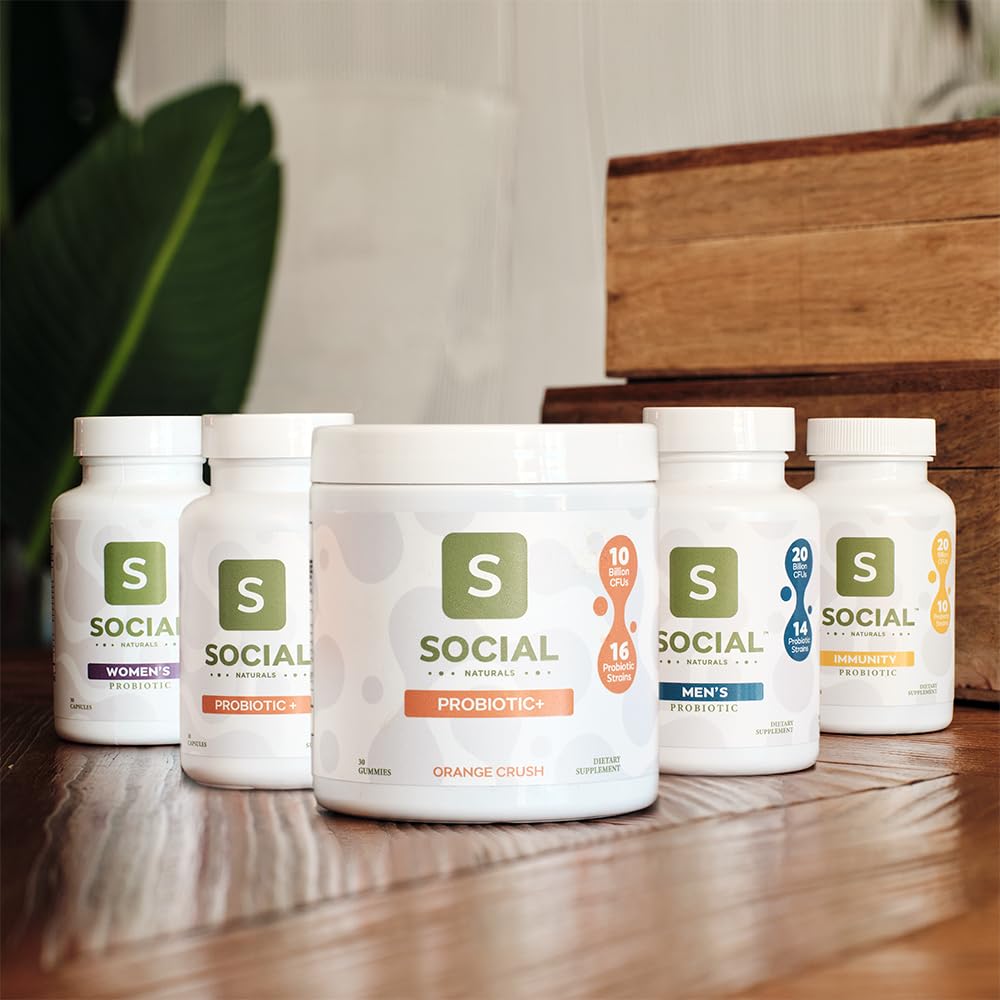 Social Naturals Daily Probiotic | 20 Billion CFU | Multi-Strain with Prebiotic + Postbiotic | Gut Health & Digestion Support | Vegan | 30 Capsules Social Naturals Au supplements