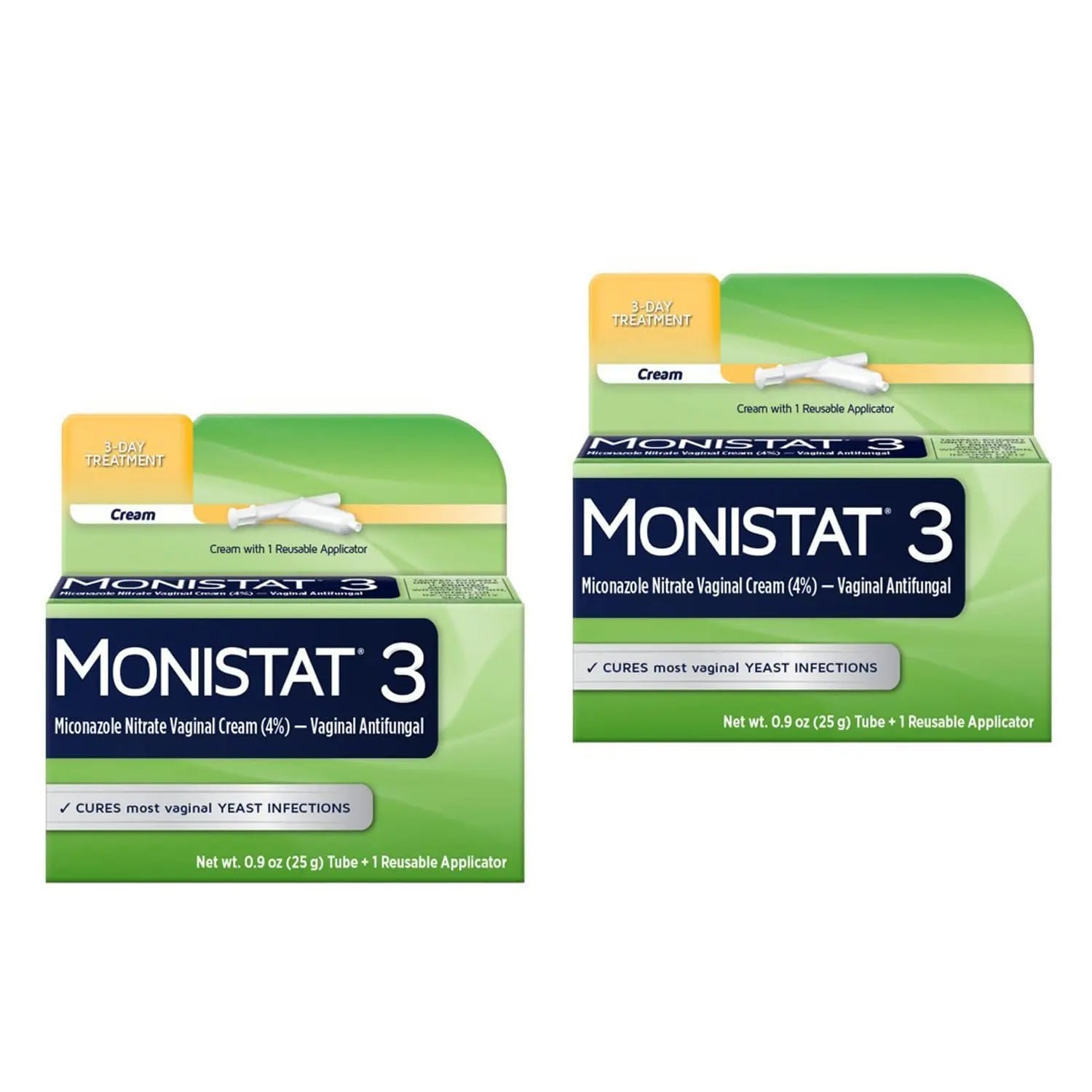 Monistat 3 Cream, 3-Day Treatment for Women: 1x Reusable Applicator & 1x 25g External Anti-Itch Cream Bundle (Pack of 2) Monistat Au supplements