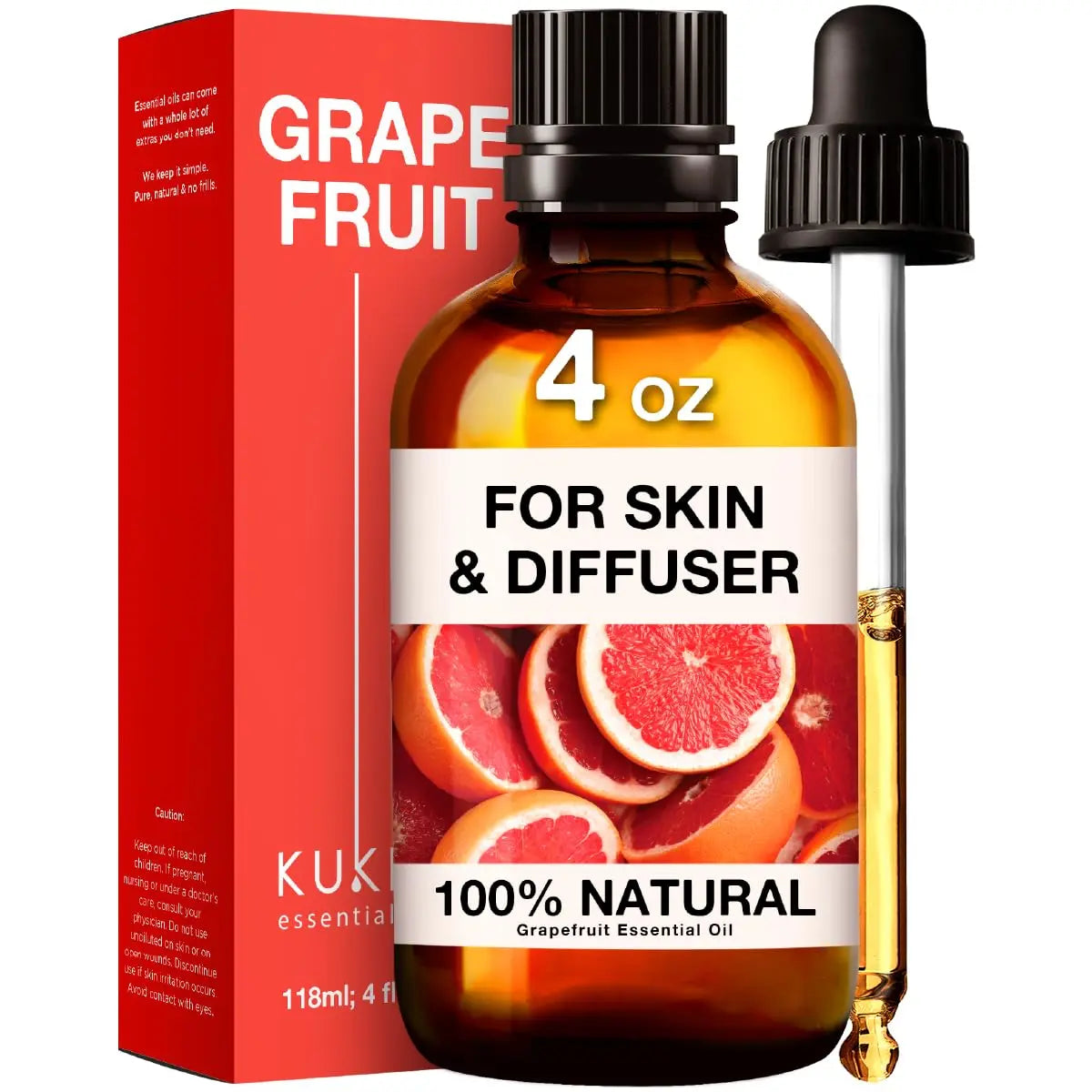 Kukka Grapefruit Essential Oil for Diffuser - 100% Natural Grapefruit Essential Oil for Skin KUKKA essential oils Au supplements