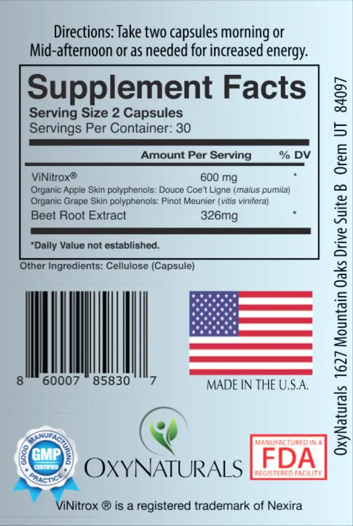 OxyBoost - Nitric Oxide Supplement (1 Bottle - 30 Servings) OxyNaturals Au supplements