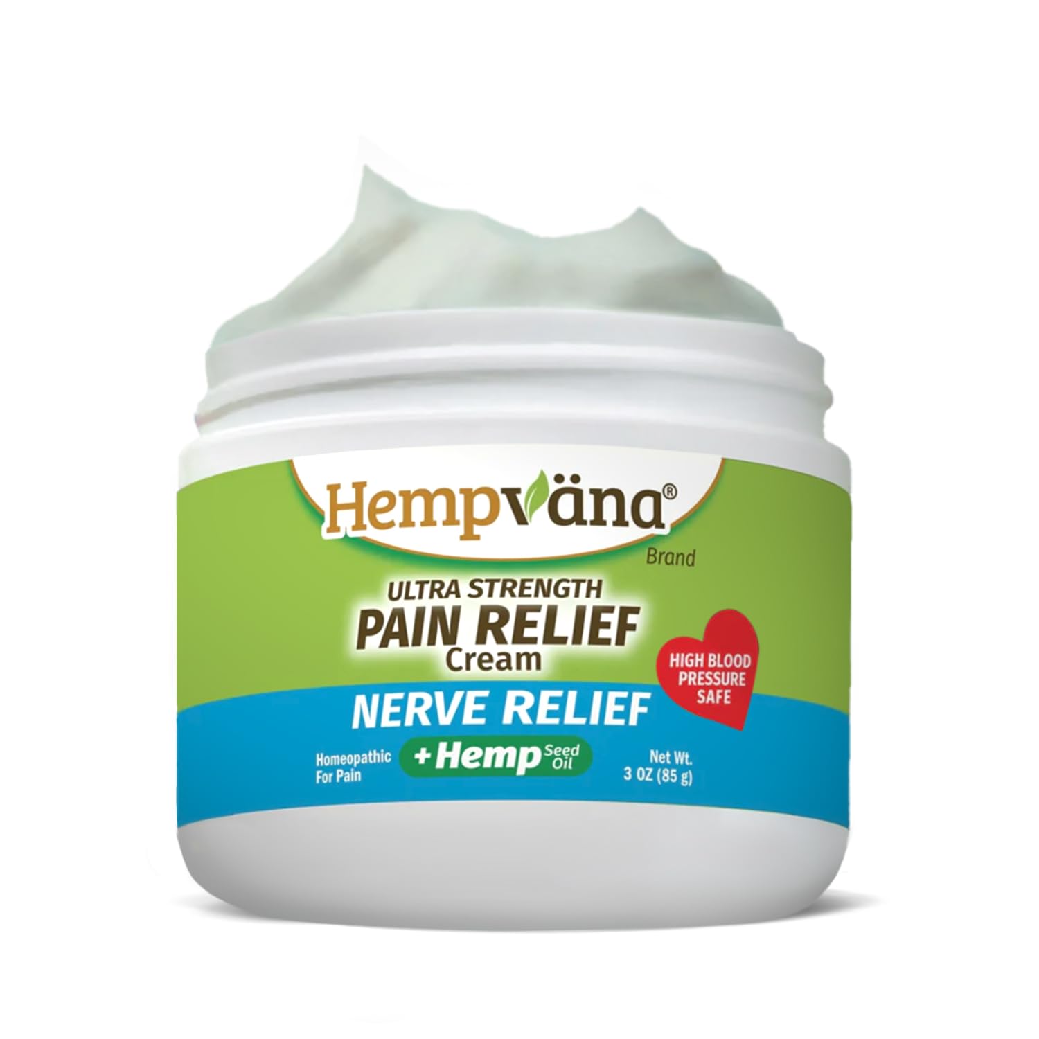 Hempvana Ultra-Strength Nerve Relief Cream w/100% Pure Hemp Seed Oil, AS SEEN ON TV, Relieves Nerve Pain, Shooting Pain, Joint Pain, Tingling, Muscle Cramps, Crawling Sensations, 3 oz Jar Hempvana Au supplements