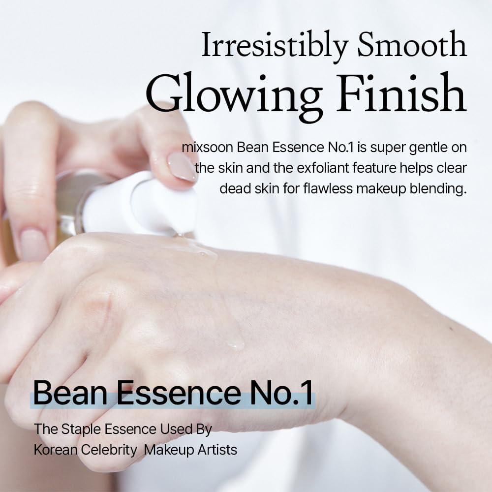 mixsoon Bean Essence Exfoliating, Snail Mucin Moisturizer for Hydrating, Fermented Bean Extract, Gentle Formula