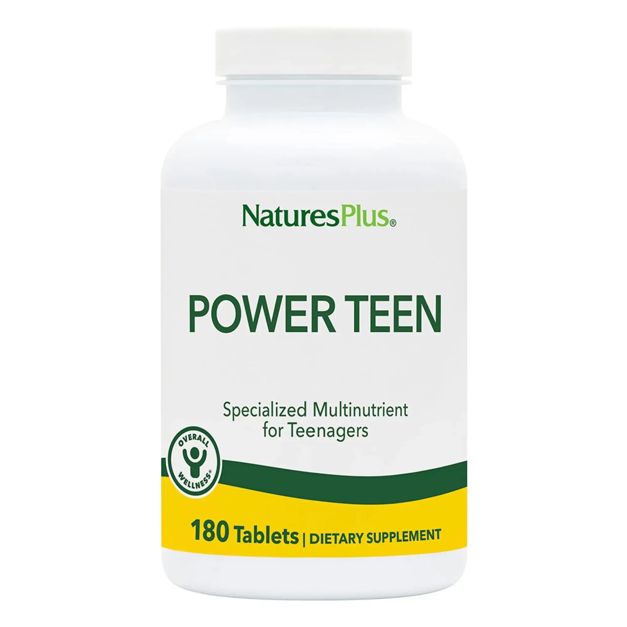 NaturesPlus Source of Life Power Teen - 180 Vegetarian Tablets - Teen Multivitamin with Minerals & Whole Foods for Mental Focus NaturesPlus Au supplements