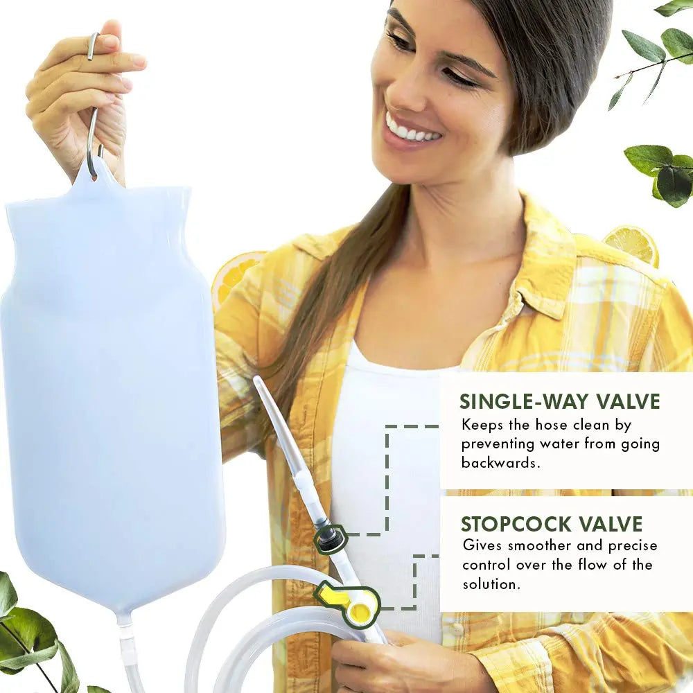 Mikacare Enema Bag Kit Clear Non-Toxic Silicone. for Coffee and Enema Kit for Colon Cleansing - Enema Detox Mikacare Au supplements