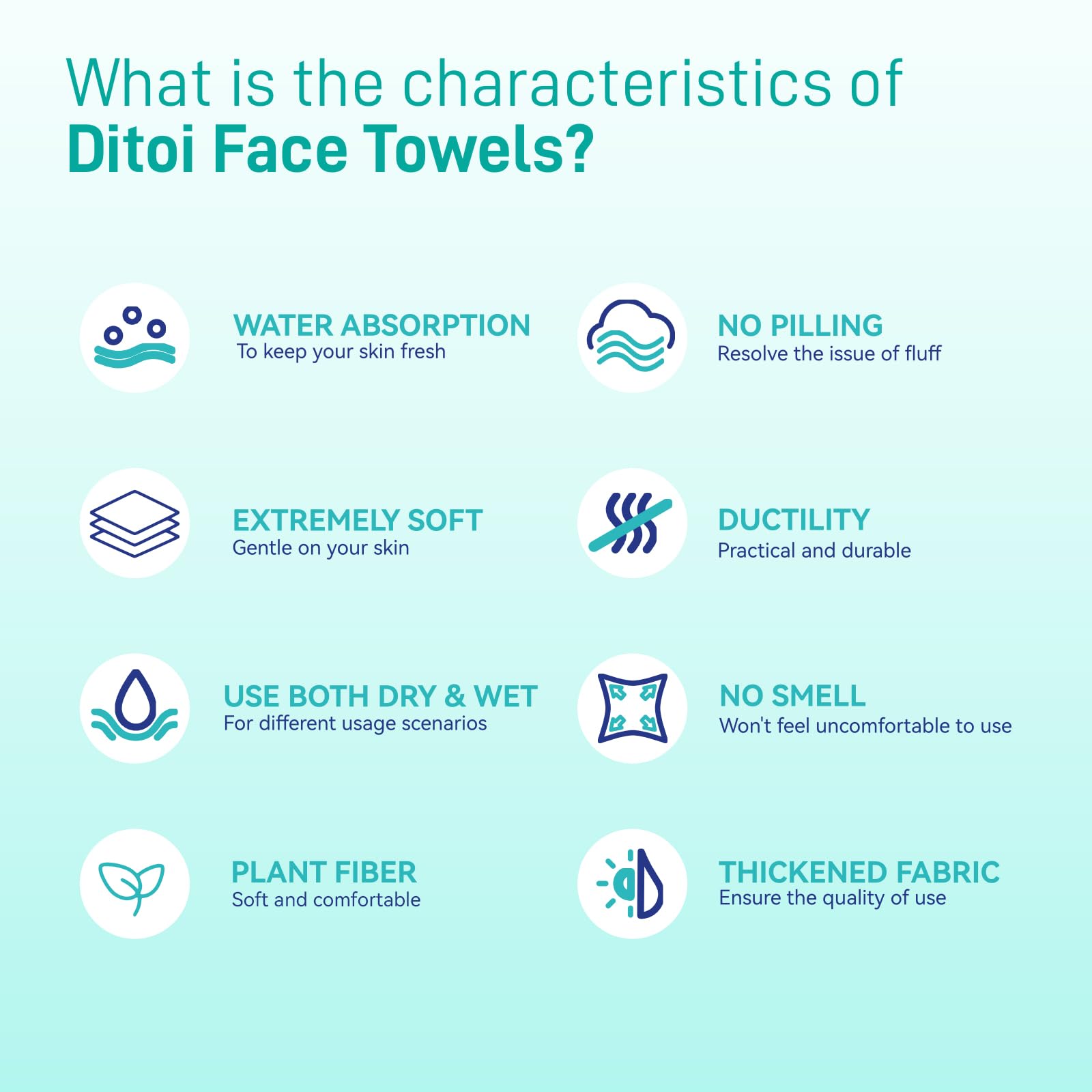 Face Towels, 10"×12" Disposable Face Towel, Face Towelettes XL, Ultra Soft Makeup Remover Dry Wipes