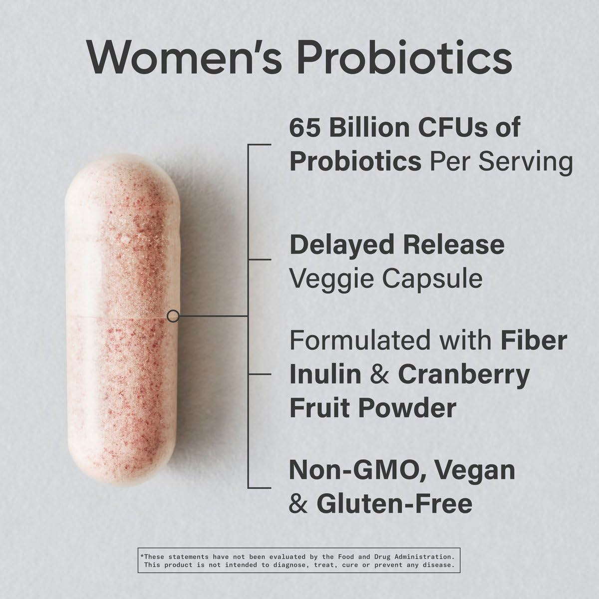 Sports Research Women's Probiotics with Prebiotics, 65 Billion CFU - Vegan Capsules for Gut Health & Digestive Support, Probiotics for Women with Cranberry - Non-GMO Verified & Gluten Free - 30 Count Sports Research Au supplements