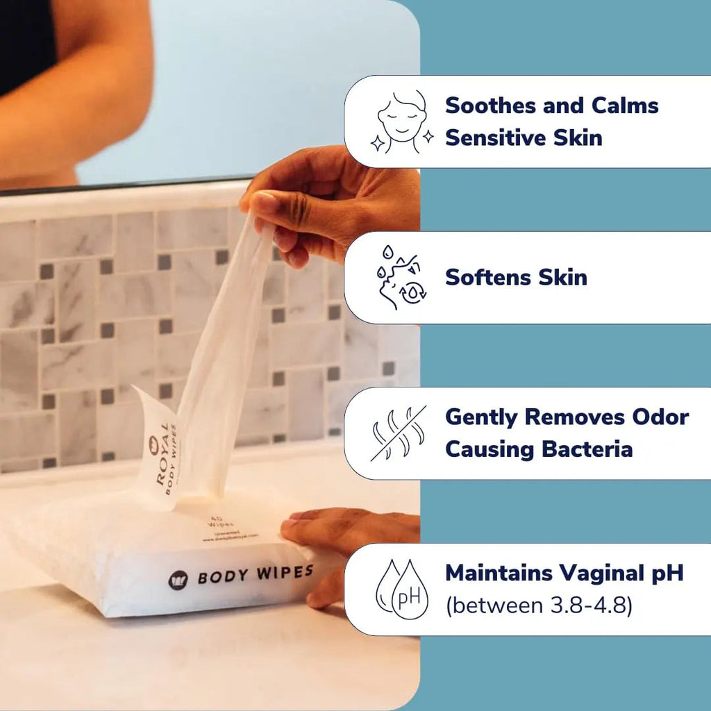 Royal Intimate Cleansing Feminine Wipes for Vaginal Hygiene, Personal Cleansing, Period Care Royal Au supplements