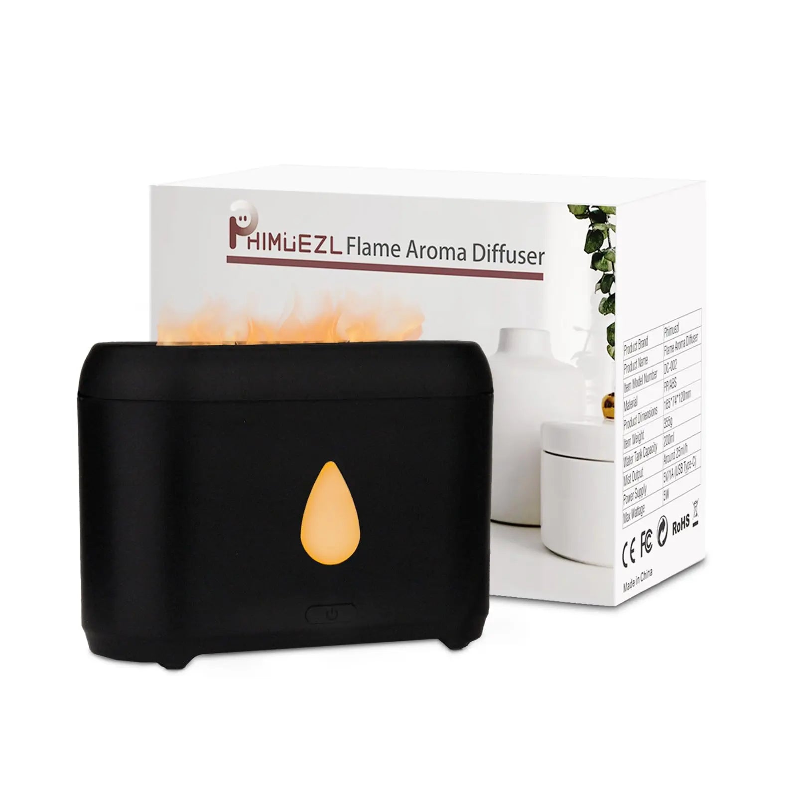 Flame Diffuser for Essential Oils (Black) Phimuezl Au supplements