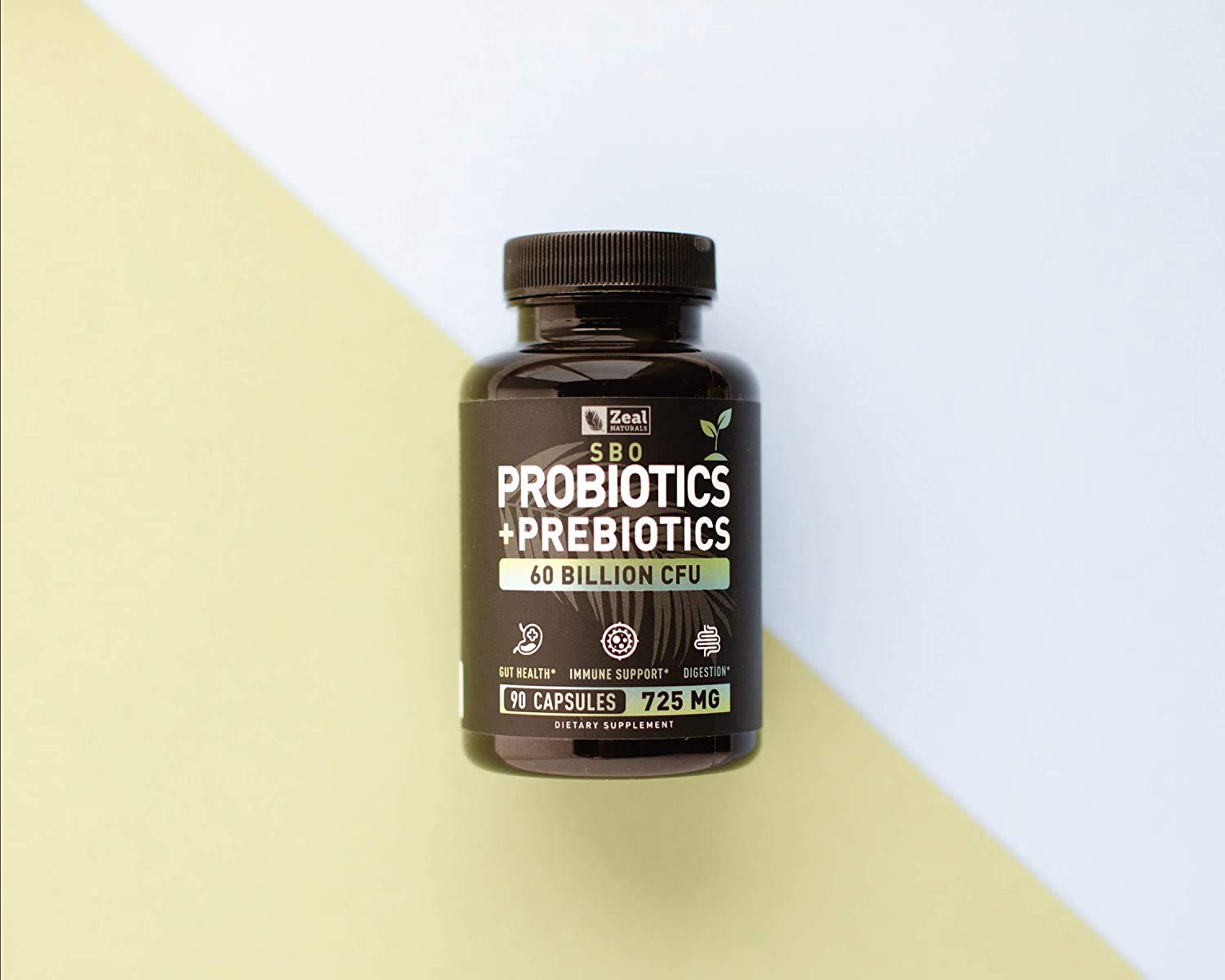 Probiotics and Prebiotics + SBO Probiotics (60 Billion CFU | 90 Capsules) Acidophilus Probiotic w. Saccharomyces Boulardii, Bifidobacterium + Spore Probiotic & Organic Sprouted Prebiotic Fiber Blend Zeal Naturals Au supplements