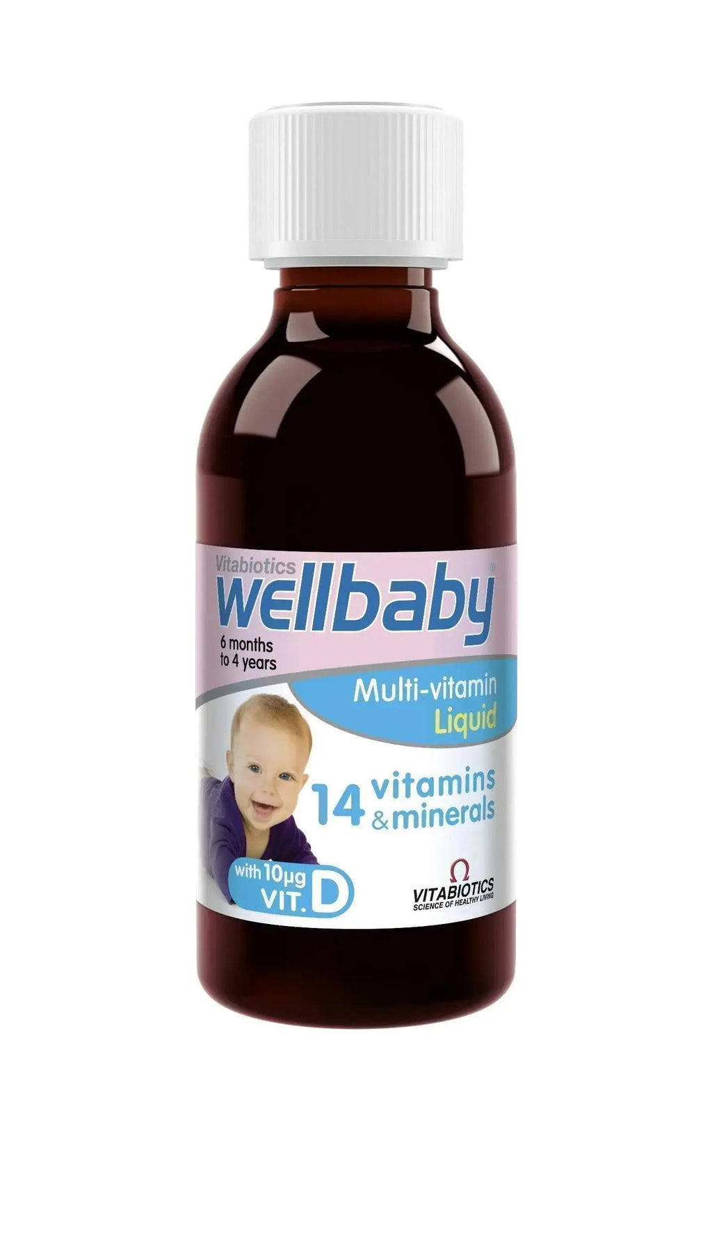 Vitabiotics Wellbaby Multi-Vitamin Liquid - Immune System Multivitamin for Infants and Babies Ages 6 Months to 4 Years - 150mL WELLBABY Au supplements