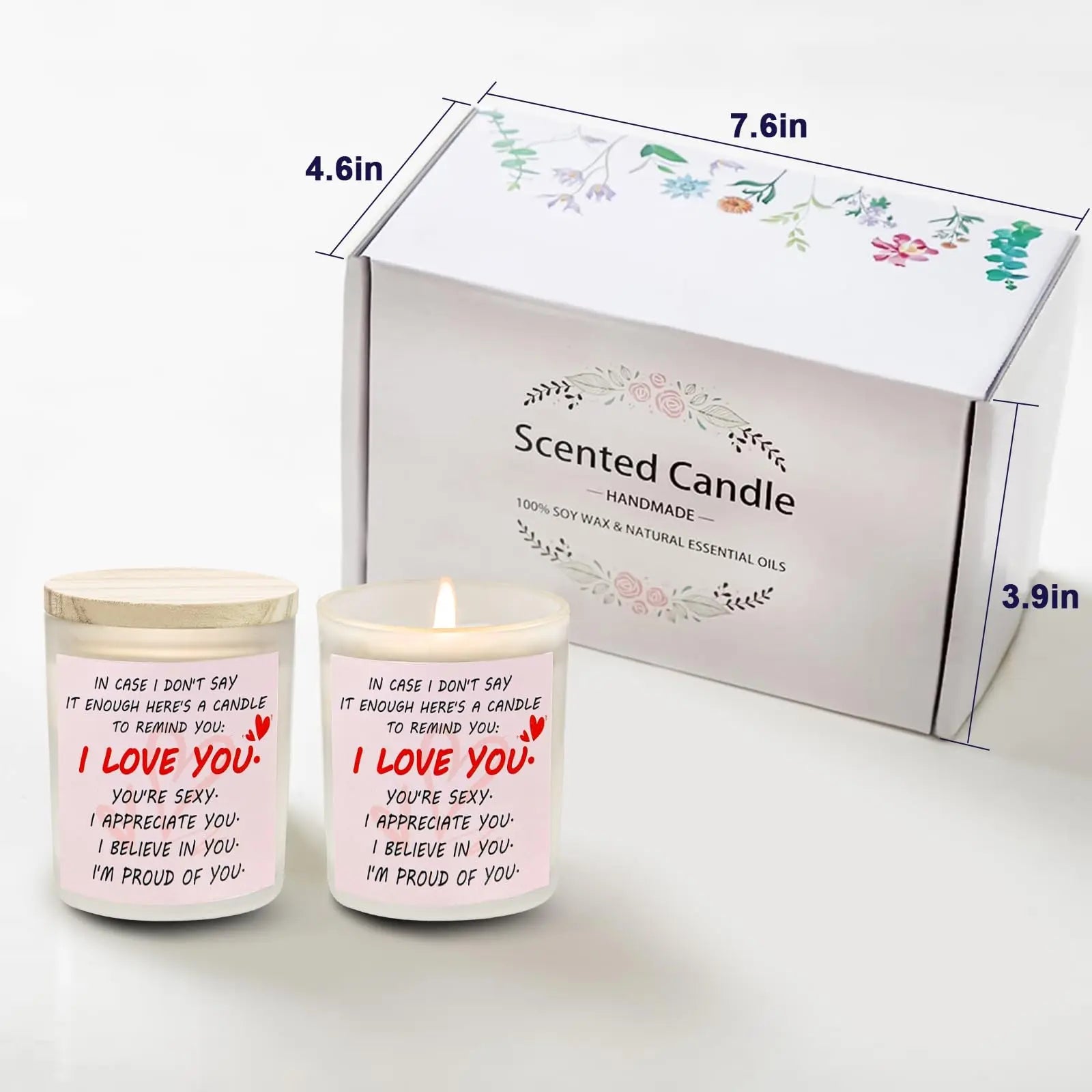 Gifts for Her Anniversary Candler - 2pack Valentine's Day Candle Gift,Wife Gifts Anniversary,Vanilla Lavender JUNPEI Au supplements