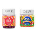 OLLY Hair Gummy 60ct & Kids Multivitamin Gummy Worms 70ct Supplement Bundles OLLY Au supplements